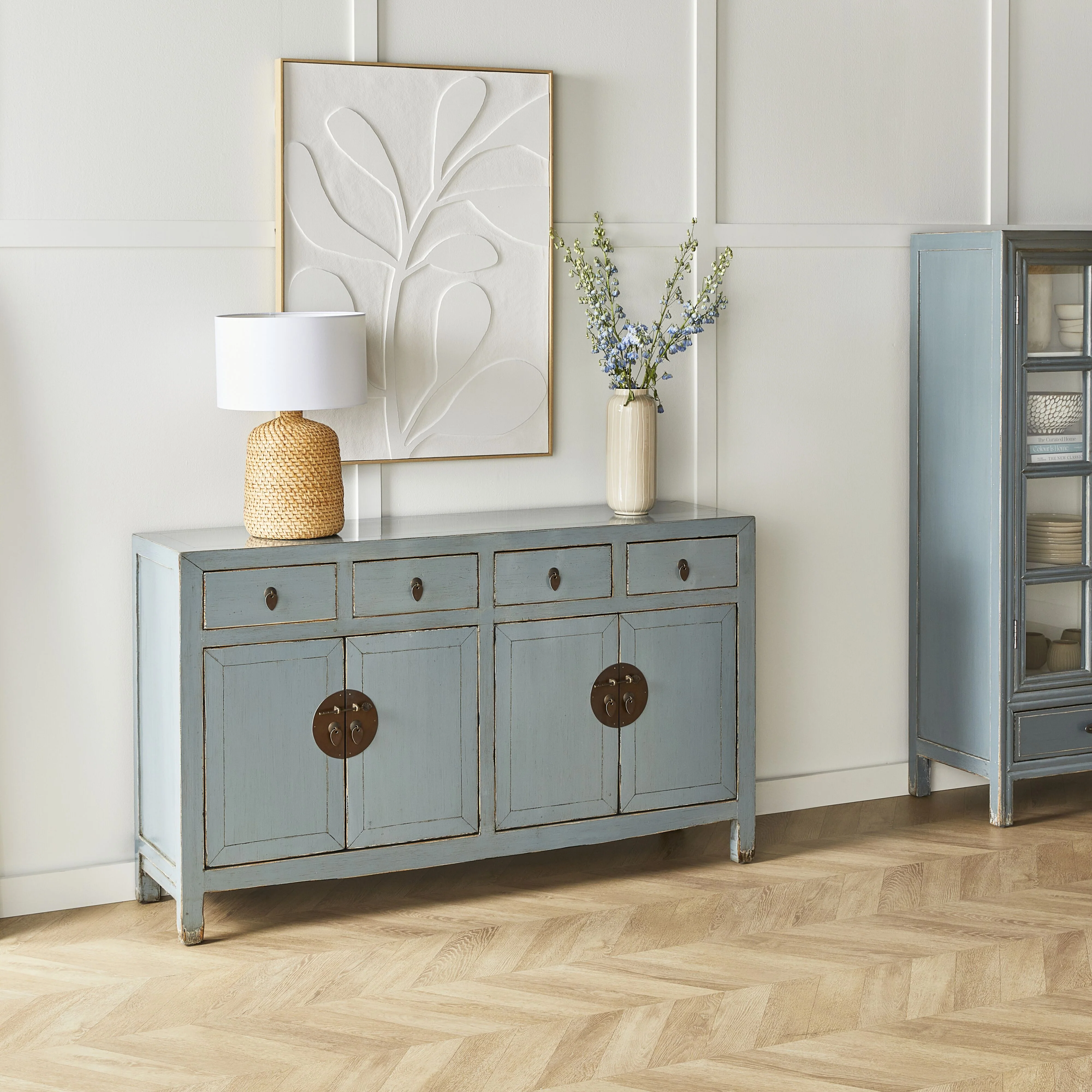 Sansha 4 Door & 4 Drawer Sideboard Dove Grey - Image 10