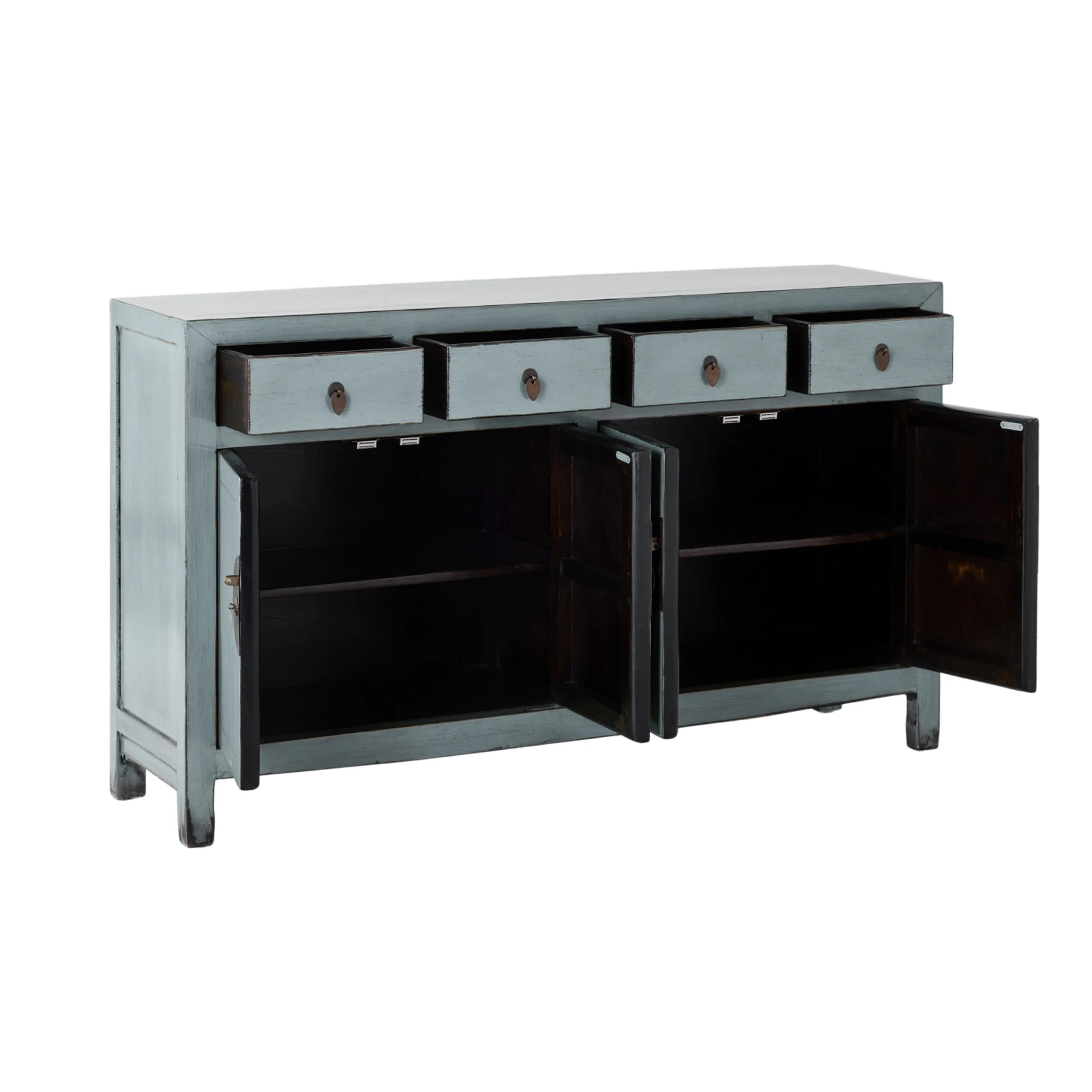 Sansha 4 Door & 4 Drawer Sideboard Dove Grey - Image 3