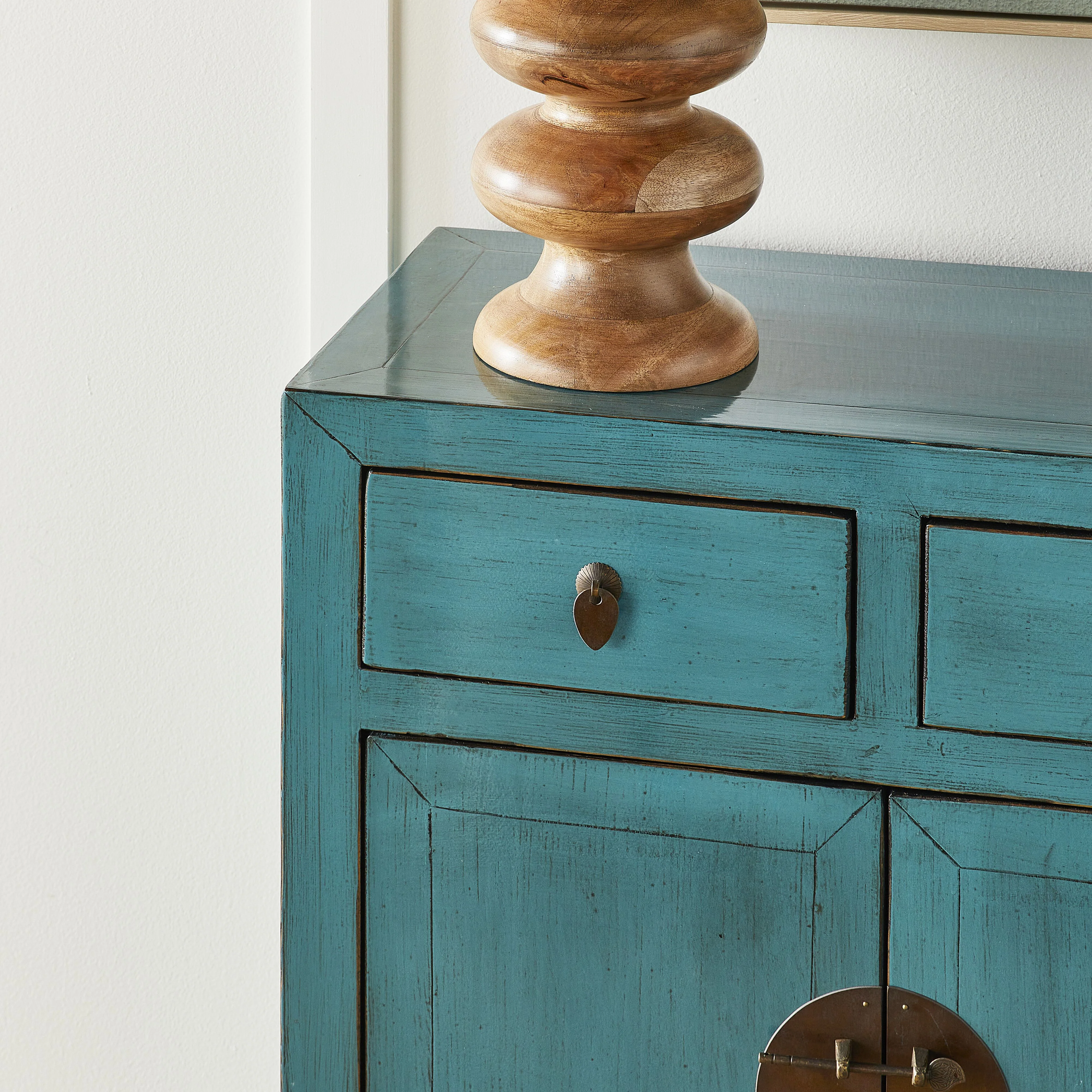 Sansha 4 Door & 4 Drawer Sideboard Turquoise - Image 10