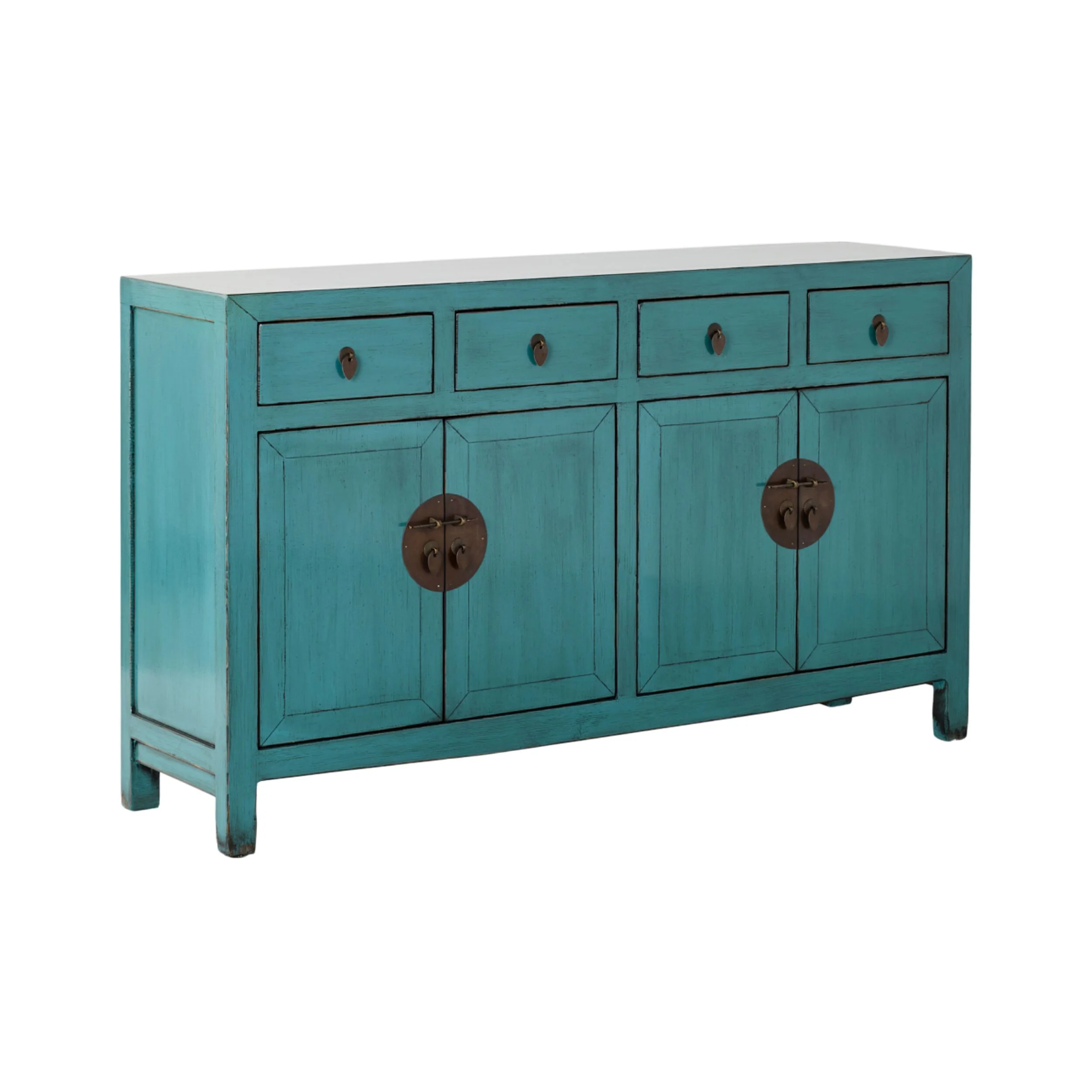 Sansha 4 Door & 4 Drawer Sideboard Turquoise - Image 2