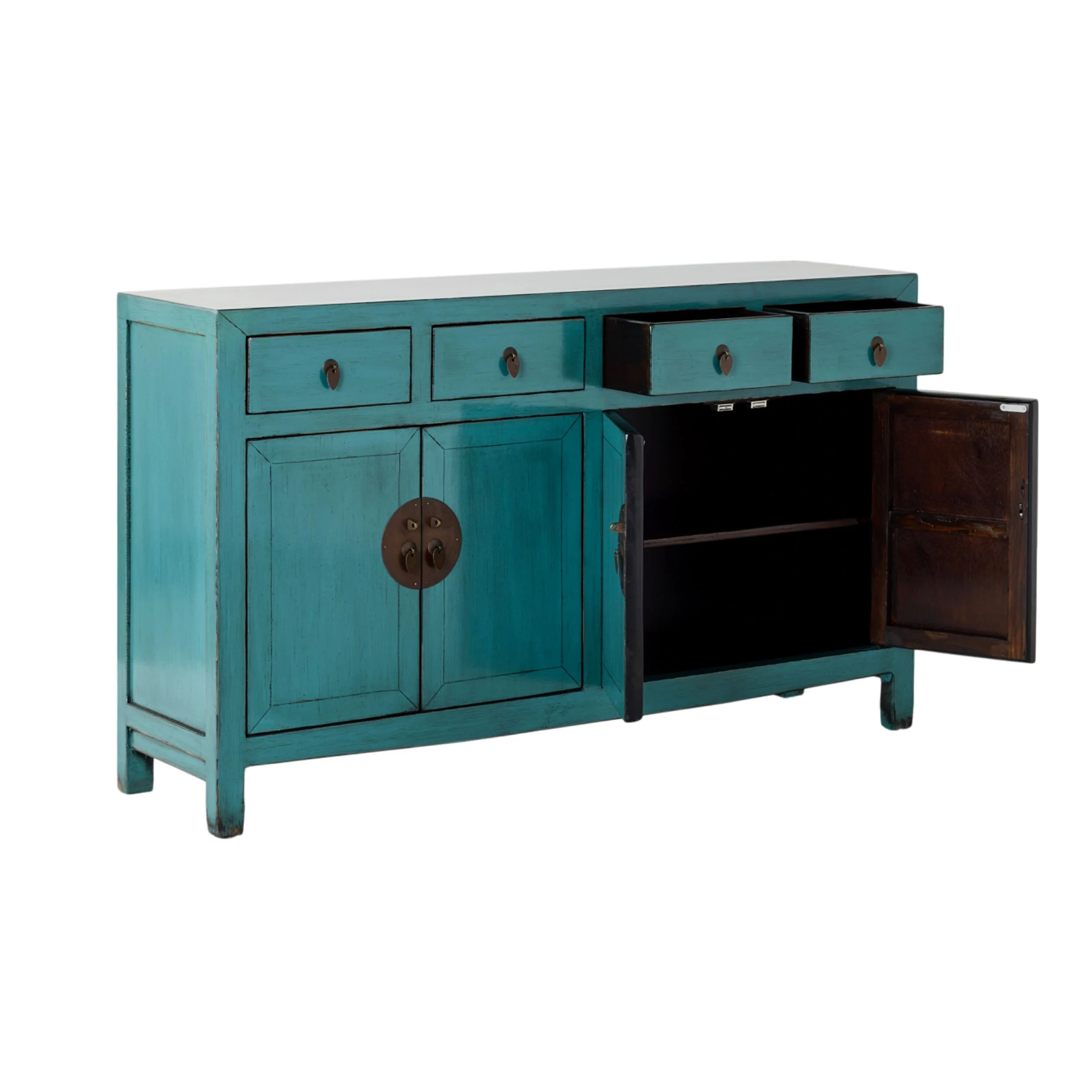 Sansha 4 Door & 4 Drawer Sideboard Turquoise - Image 3
