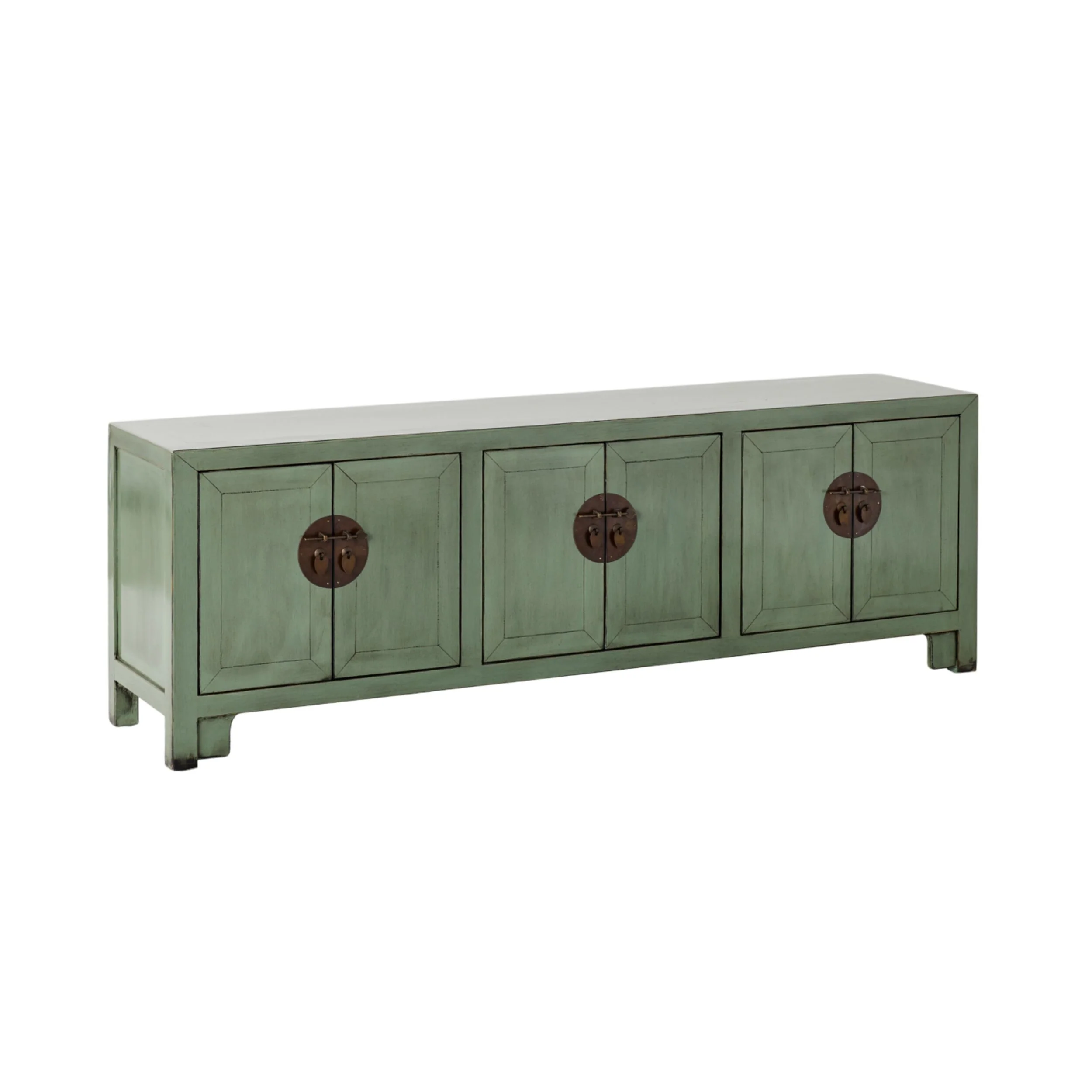 Sansha 6 Door TV Unit Sage Green - Image 2