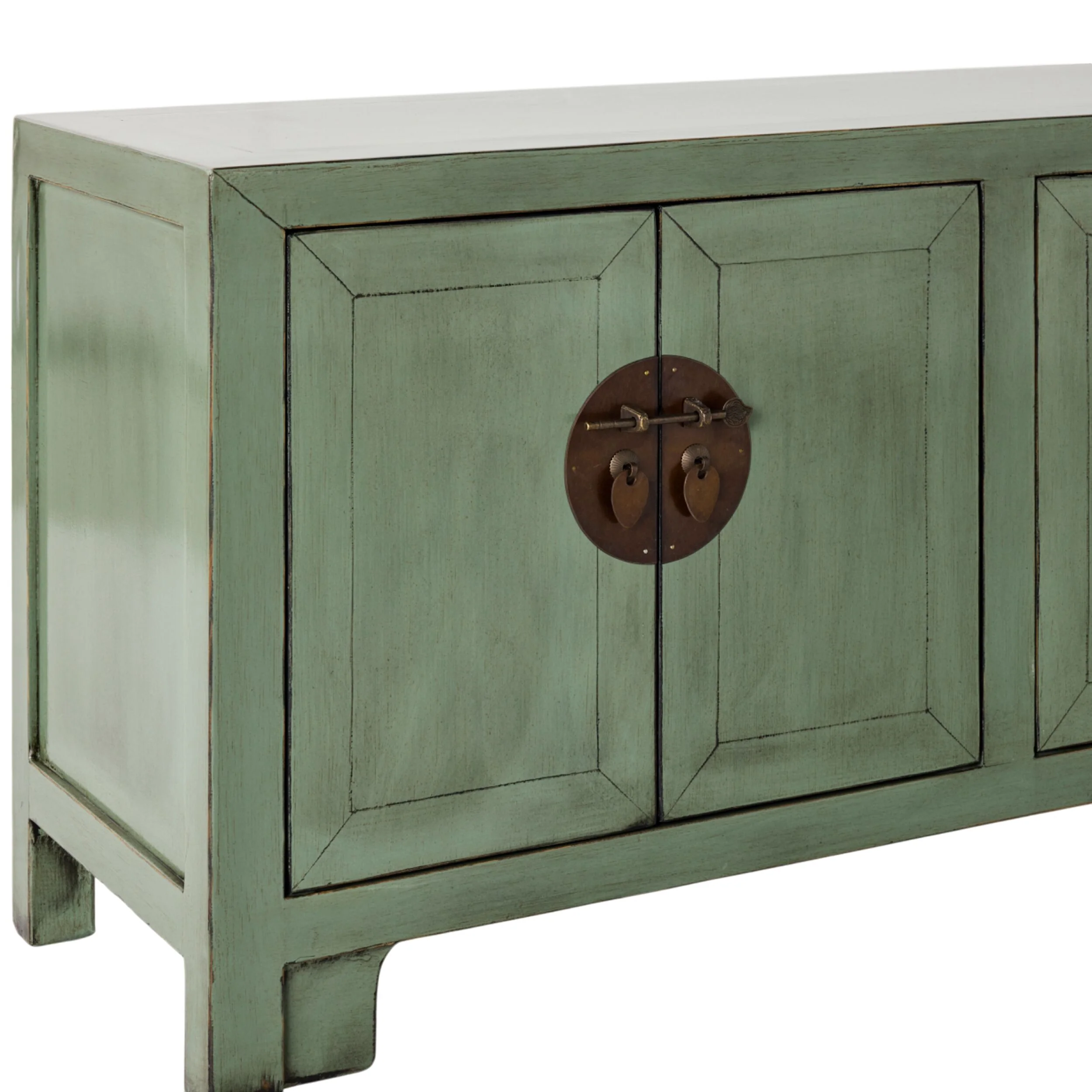Sansha 6 Door TV Unit Sage Green - Image 4