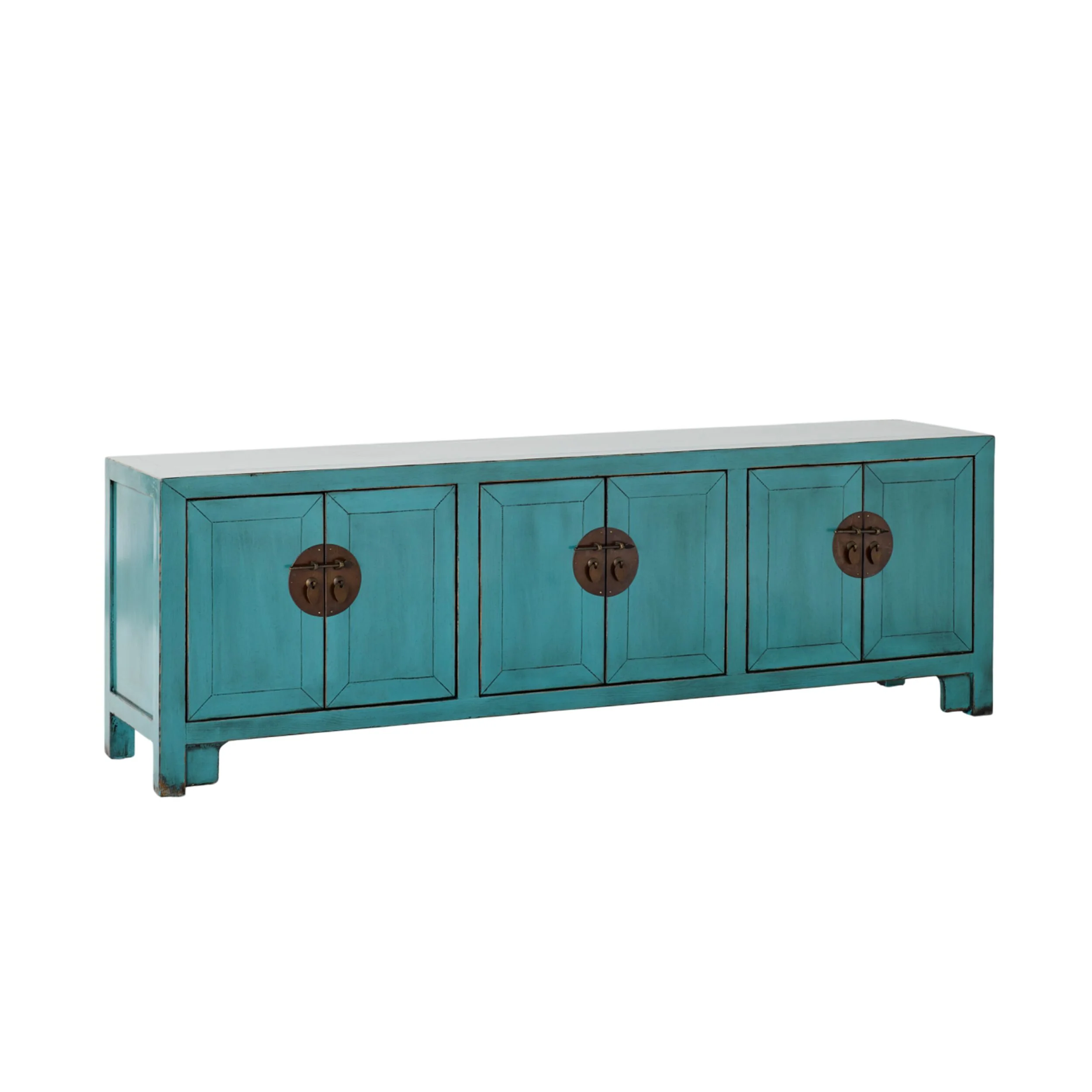 Sansha 6 Door TV Unit Turquoise - Image 2