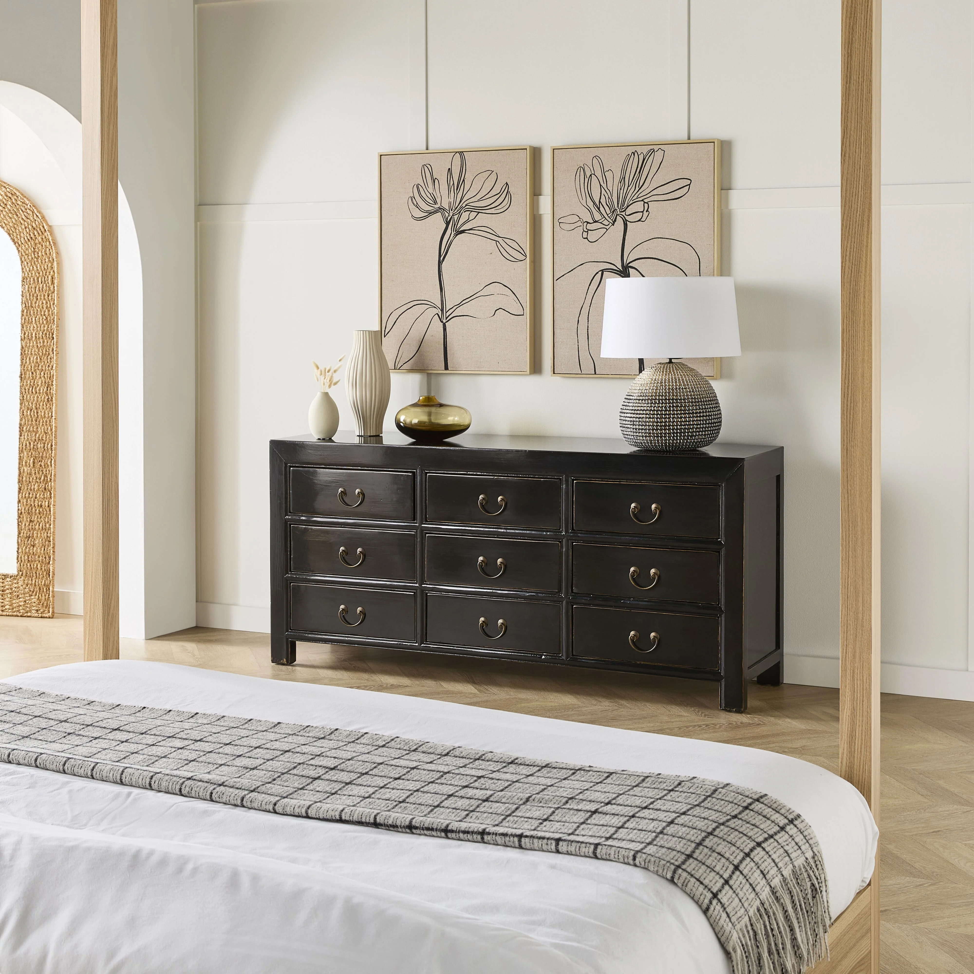 Sansha 9 Drawer Chest Black - Image 8