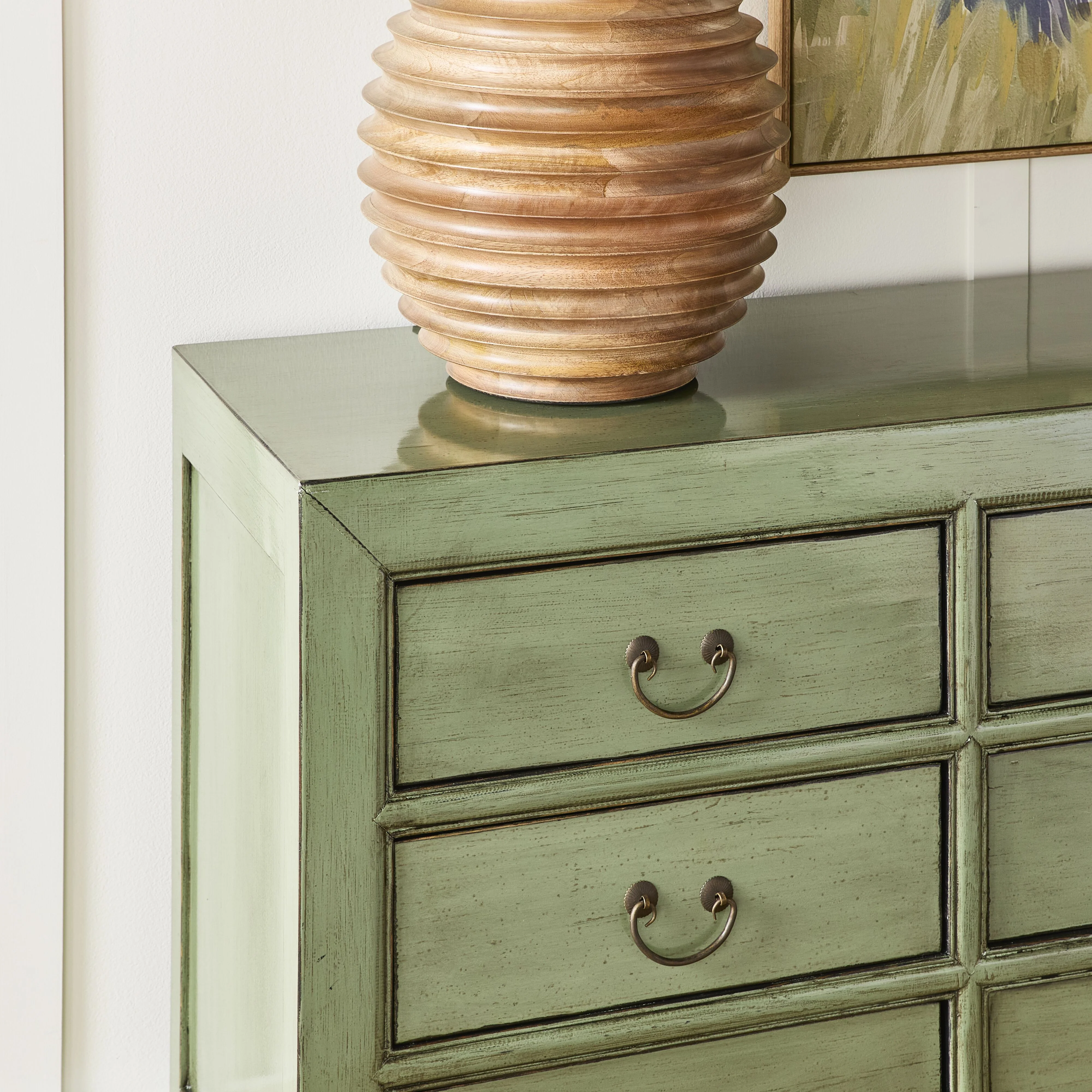 Sansha 9 Drawer Chest Sage Green - Image 11