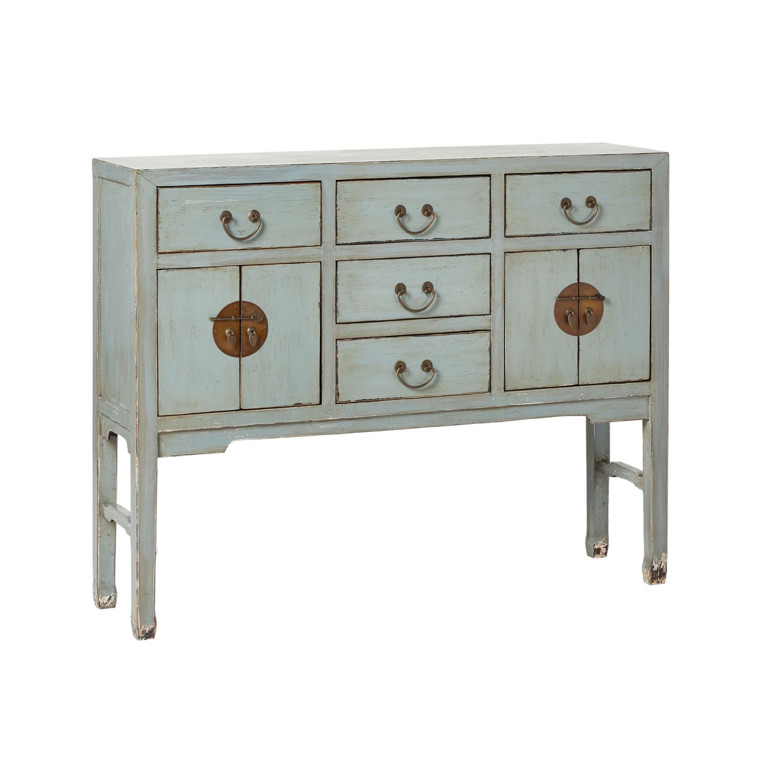 Sansha Console 5 Drawer 4 Door Dove Grey - Image 2