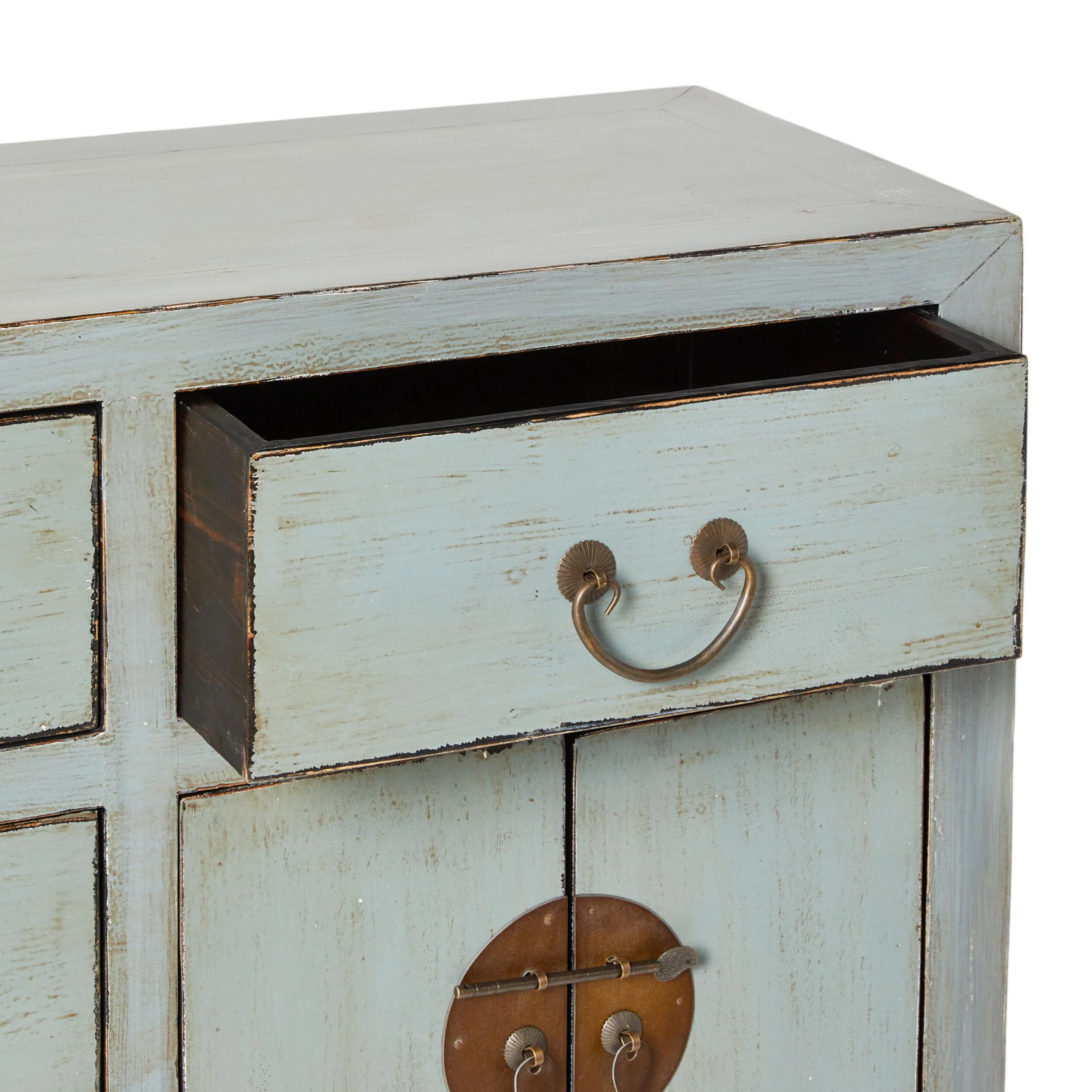 Sansha Console 5 Drawer 4 Door Dove Grey - Image 6