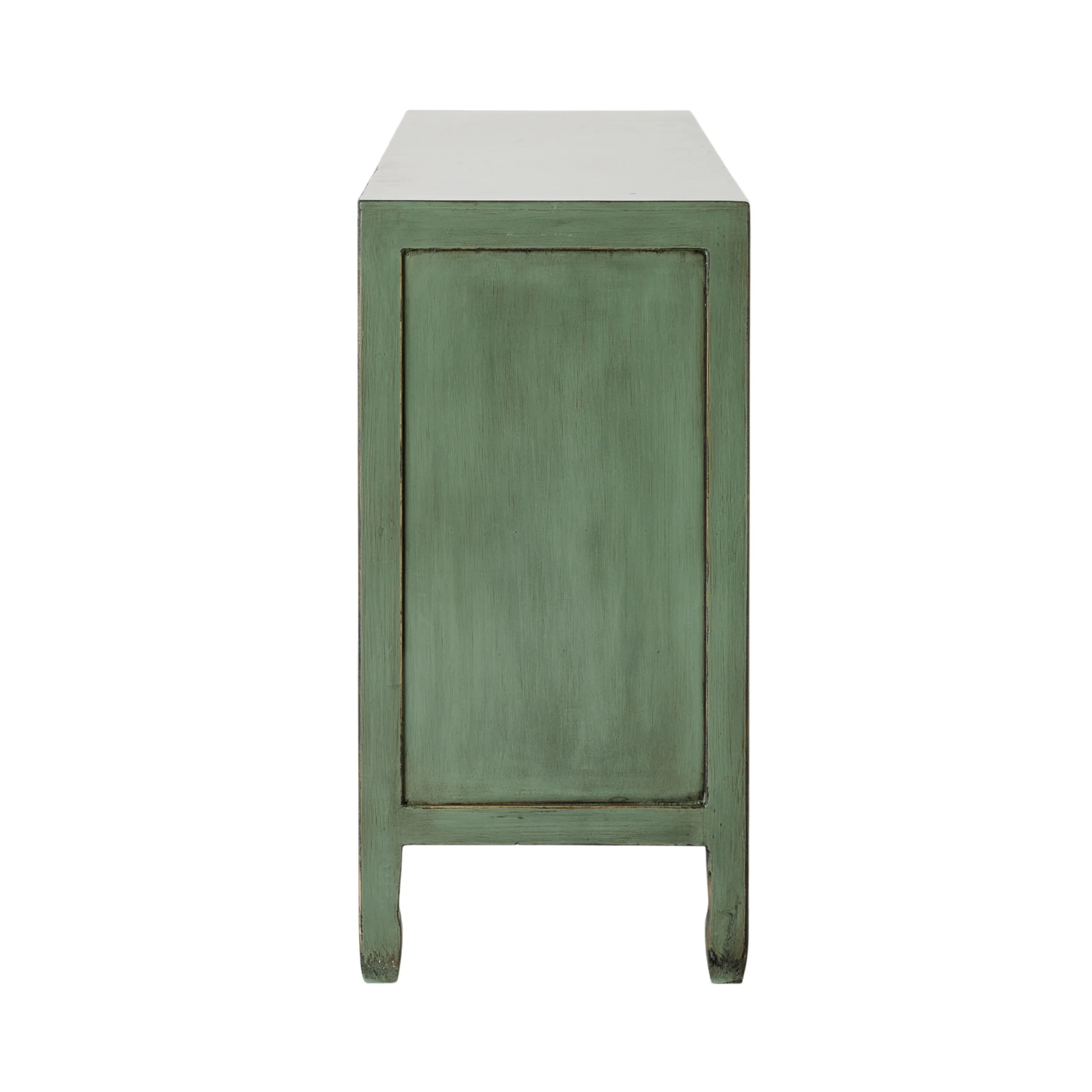 Sansha Low Pigeon Hole Bookcase Sage Green and White - Image 5
