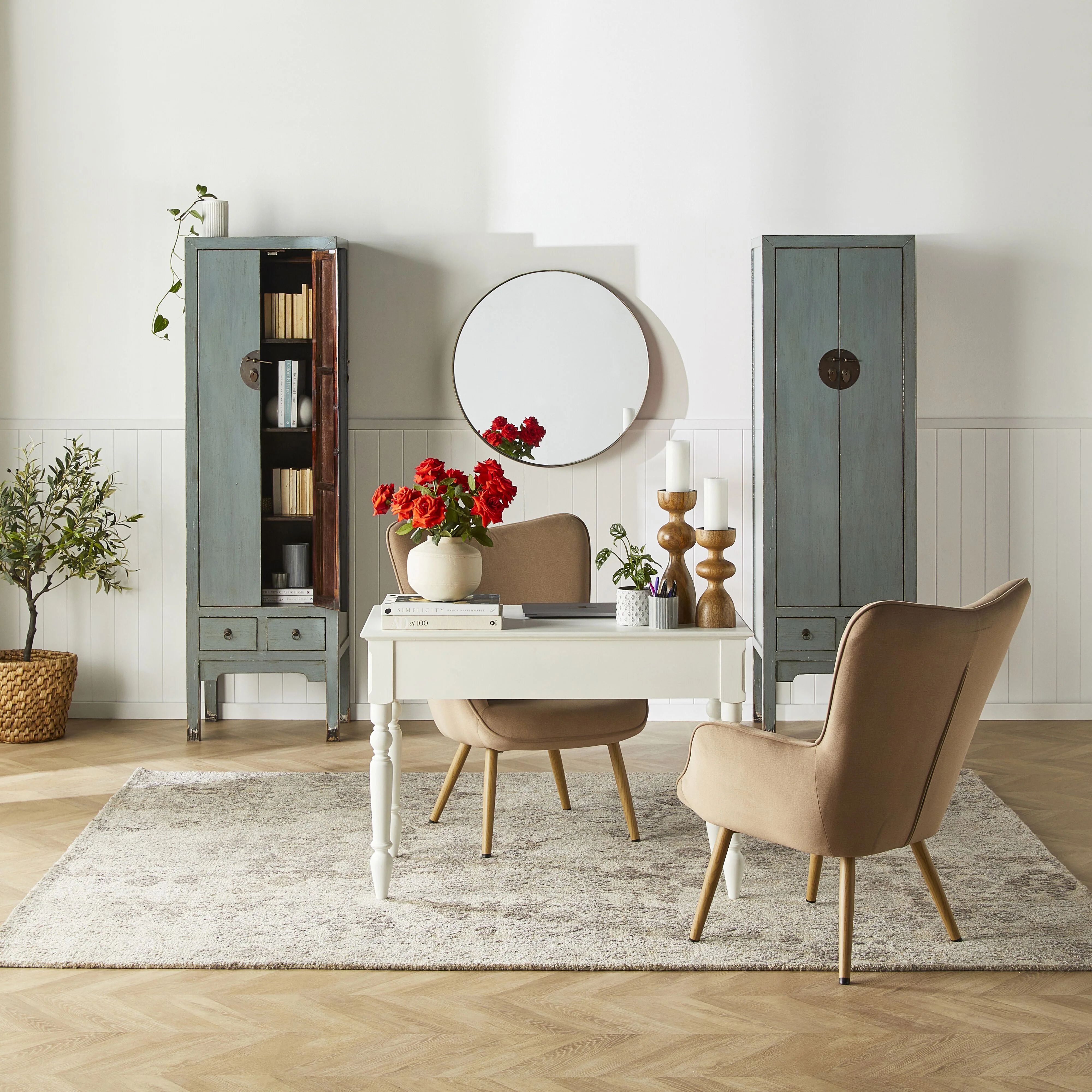 Sansha Narrow Wedding Cabinet Dove Grey - Image 9