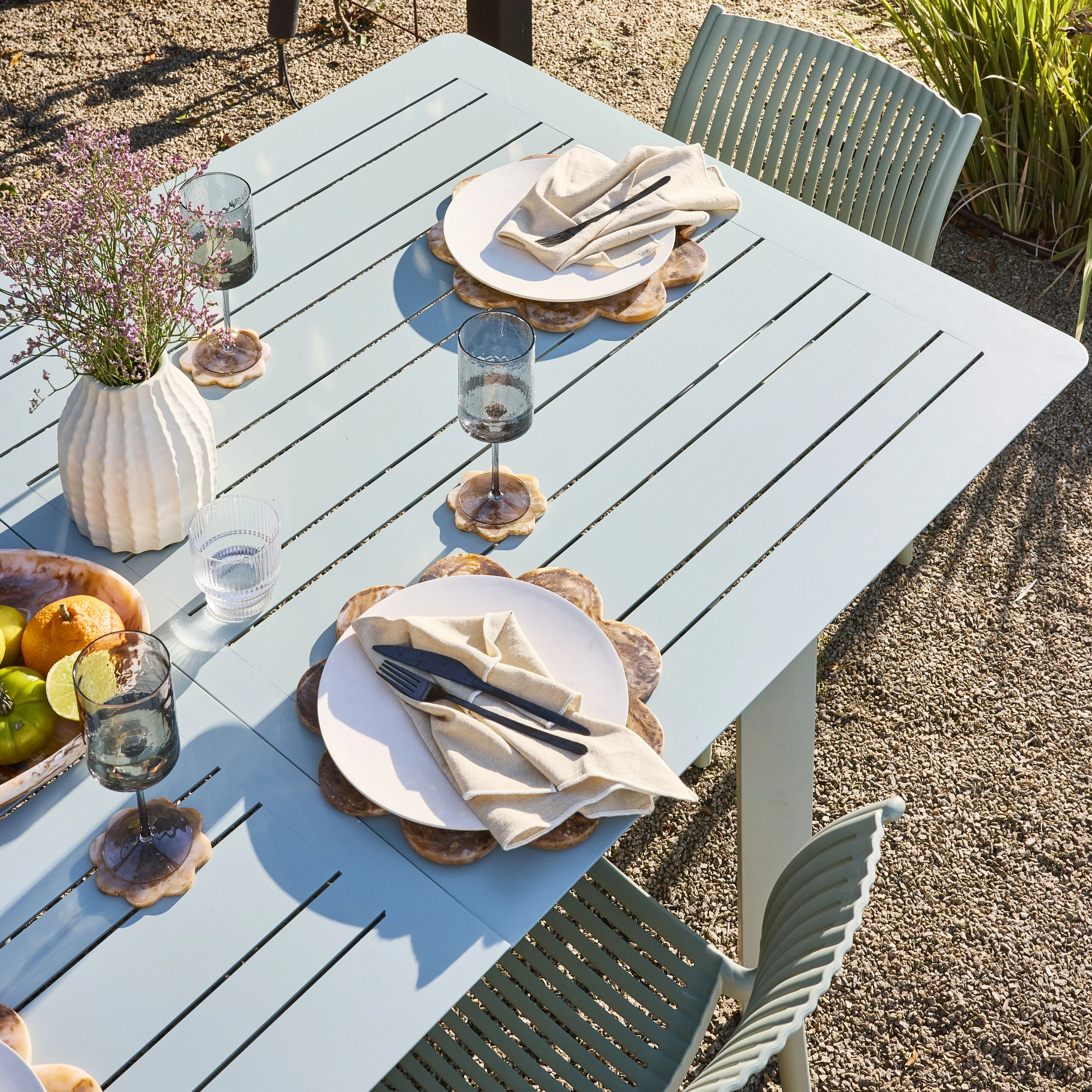 Santana Aluminium Extension Table Steely Green  200/300cm - Image 9