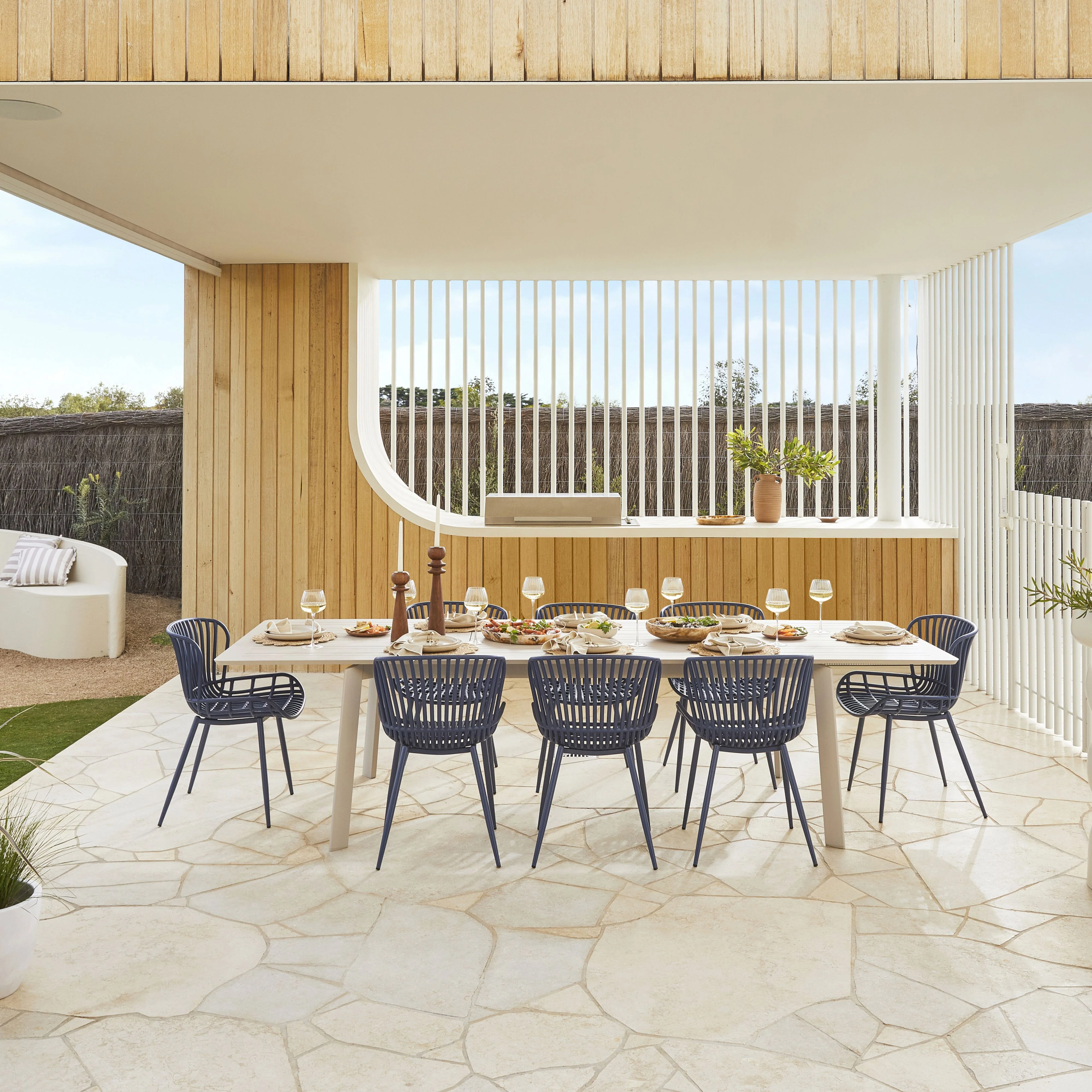 Santana Aluminium Extension Table 200cm (Ext 300cm) Taupe - Image 9