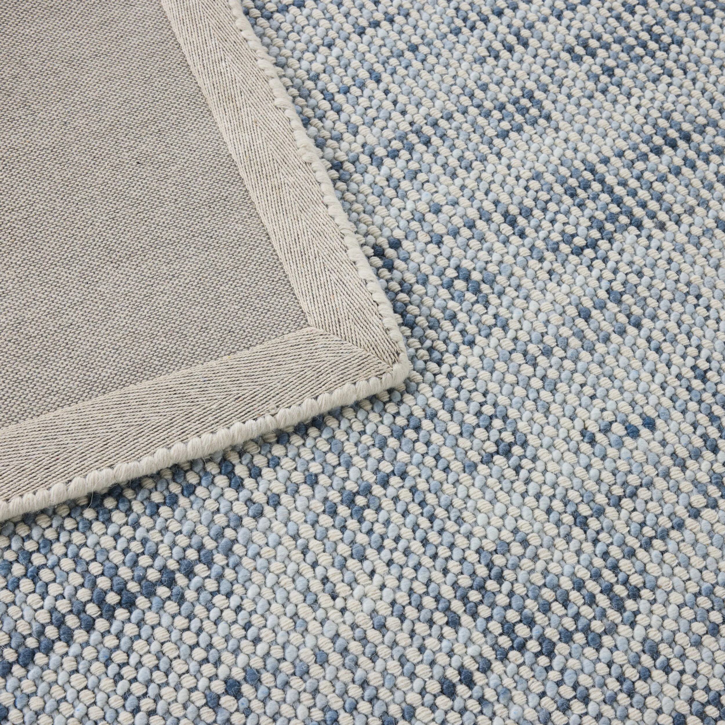 Santos Handloom Blue NZ Wool Rug 150x240cm - Image 3