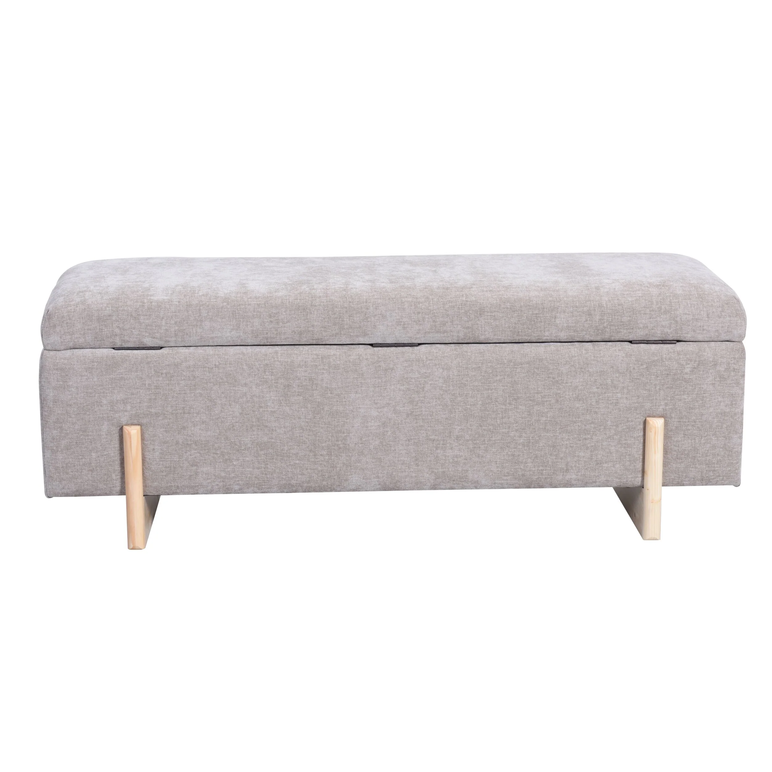 Sara Storage Bench Flax Taupe - Image 2