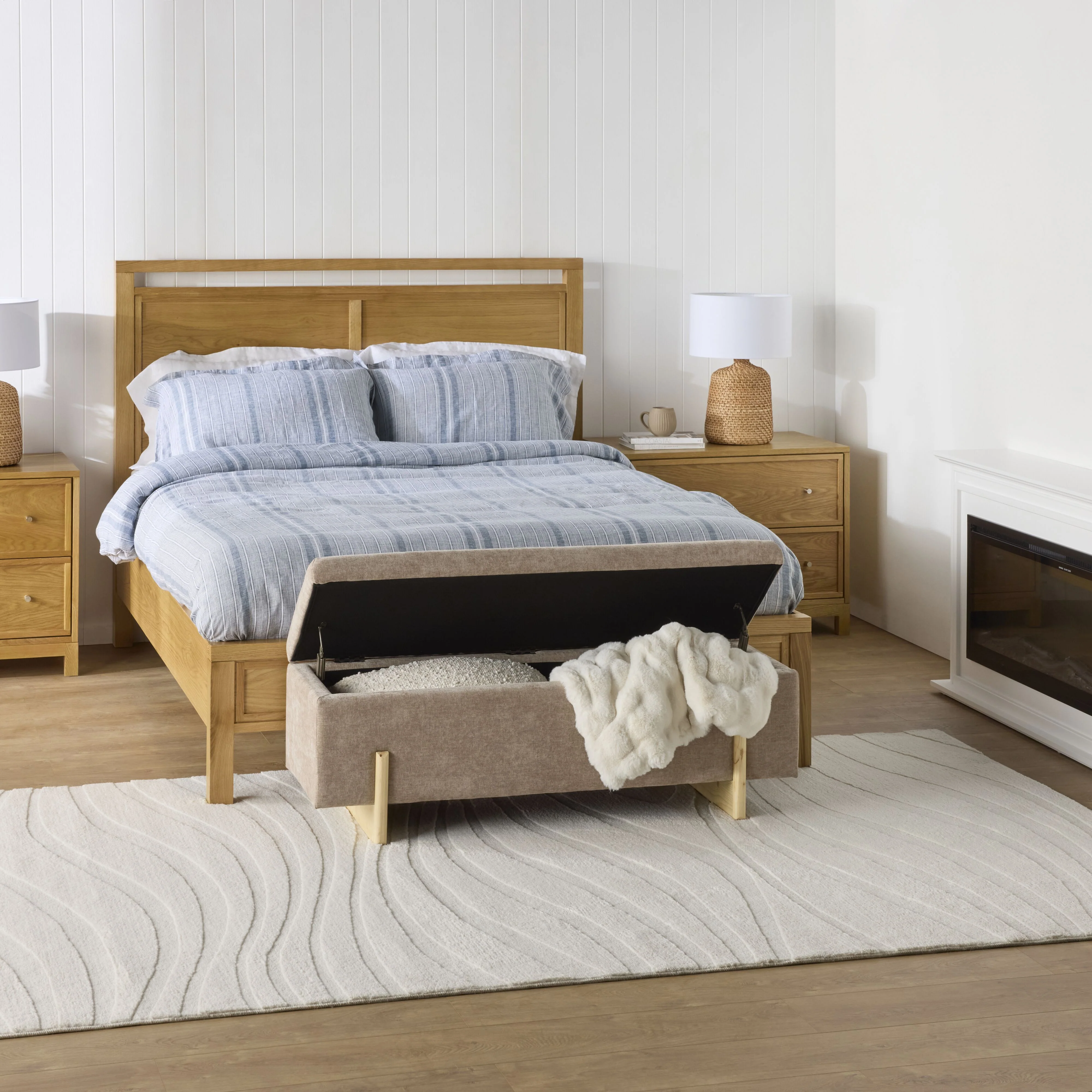 Sara Storage Bench Flax Taupe - Image 9