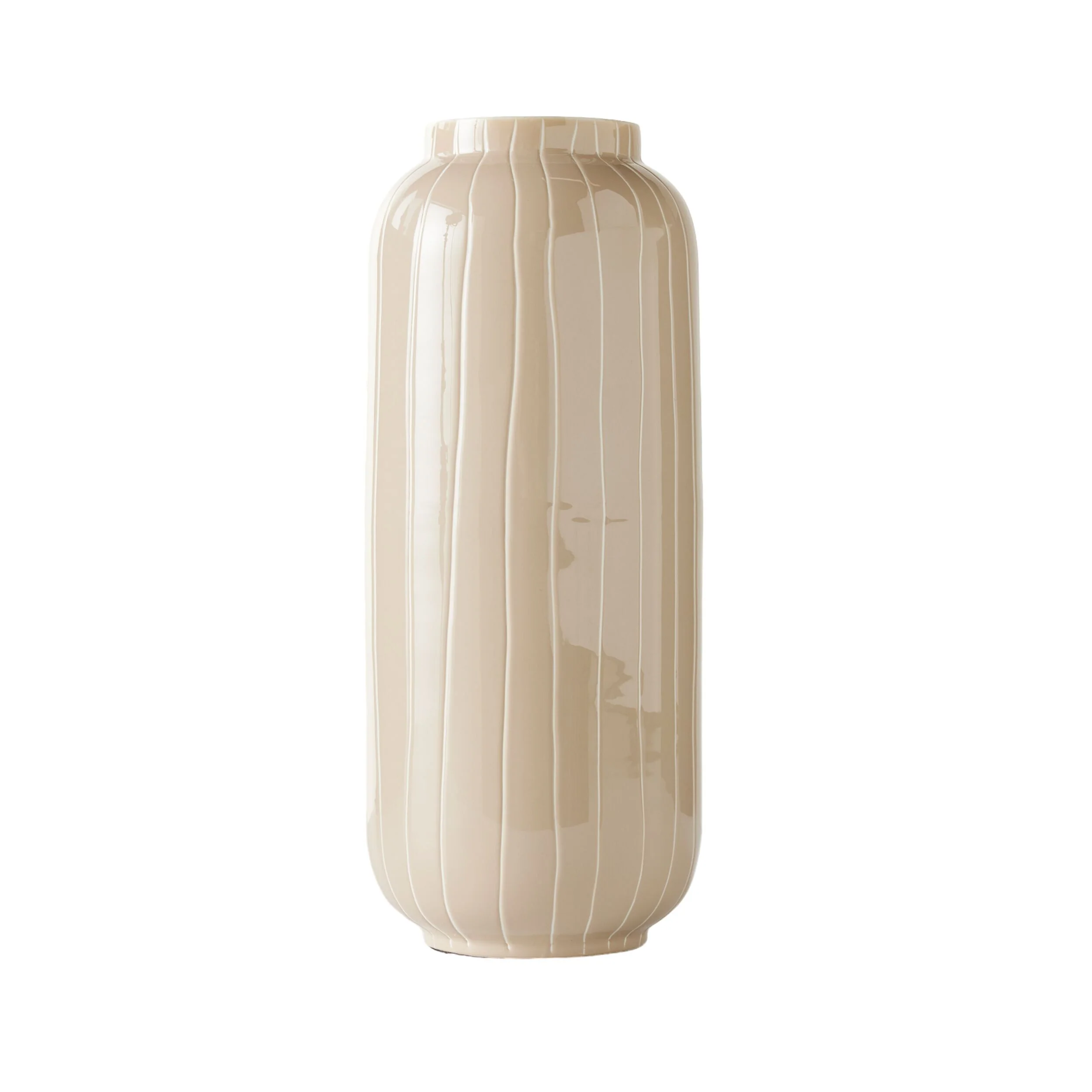 Sarra Vase Taupe 13x13x32cm - Image 2
