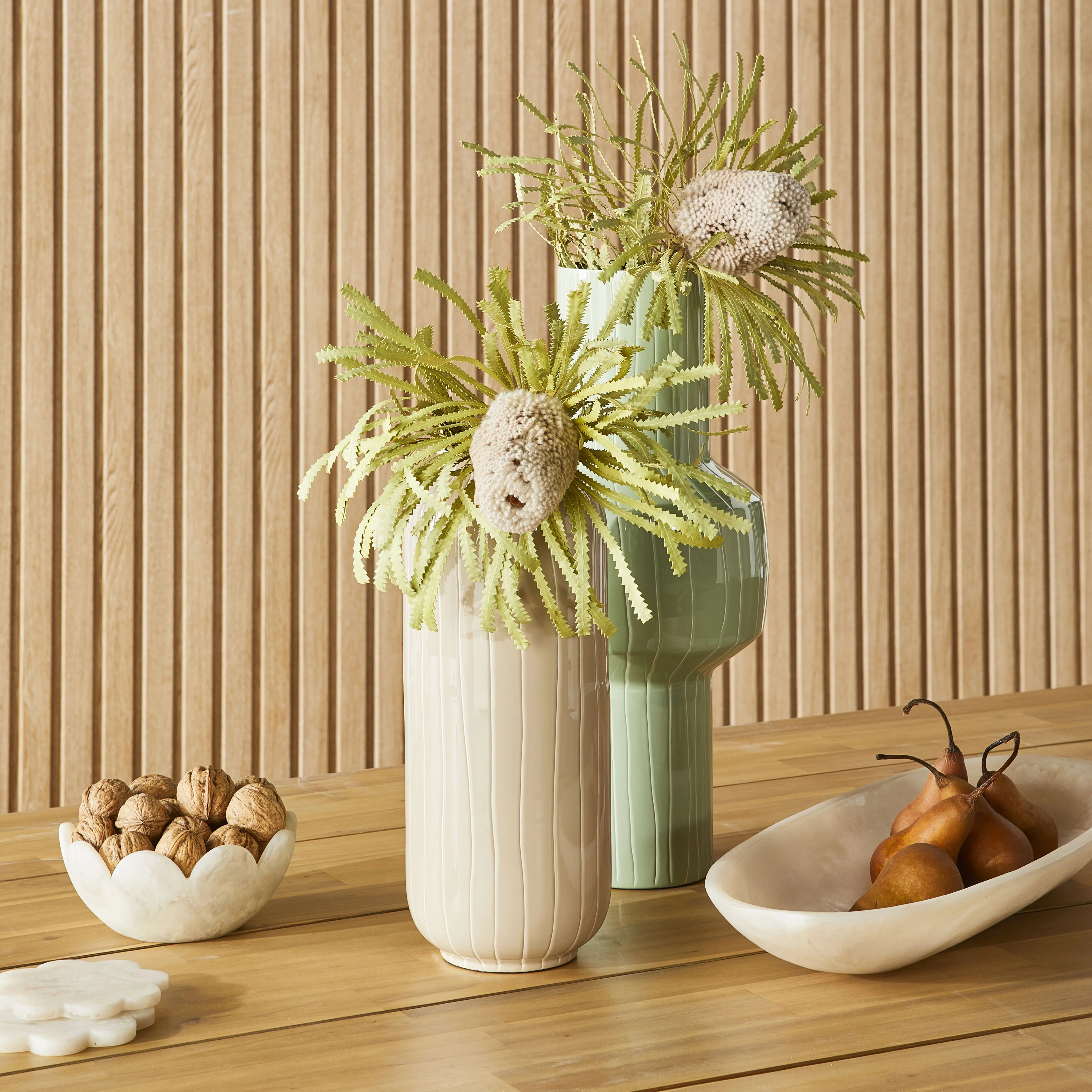 Sarra Vase Taupe 13x13x32cm - Image 4