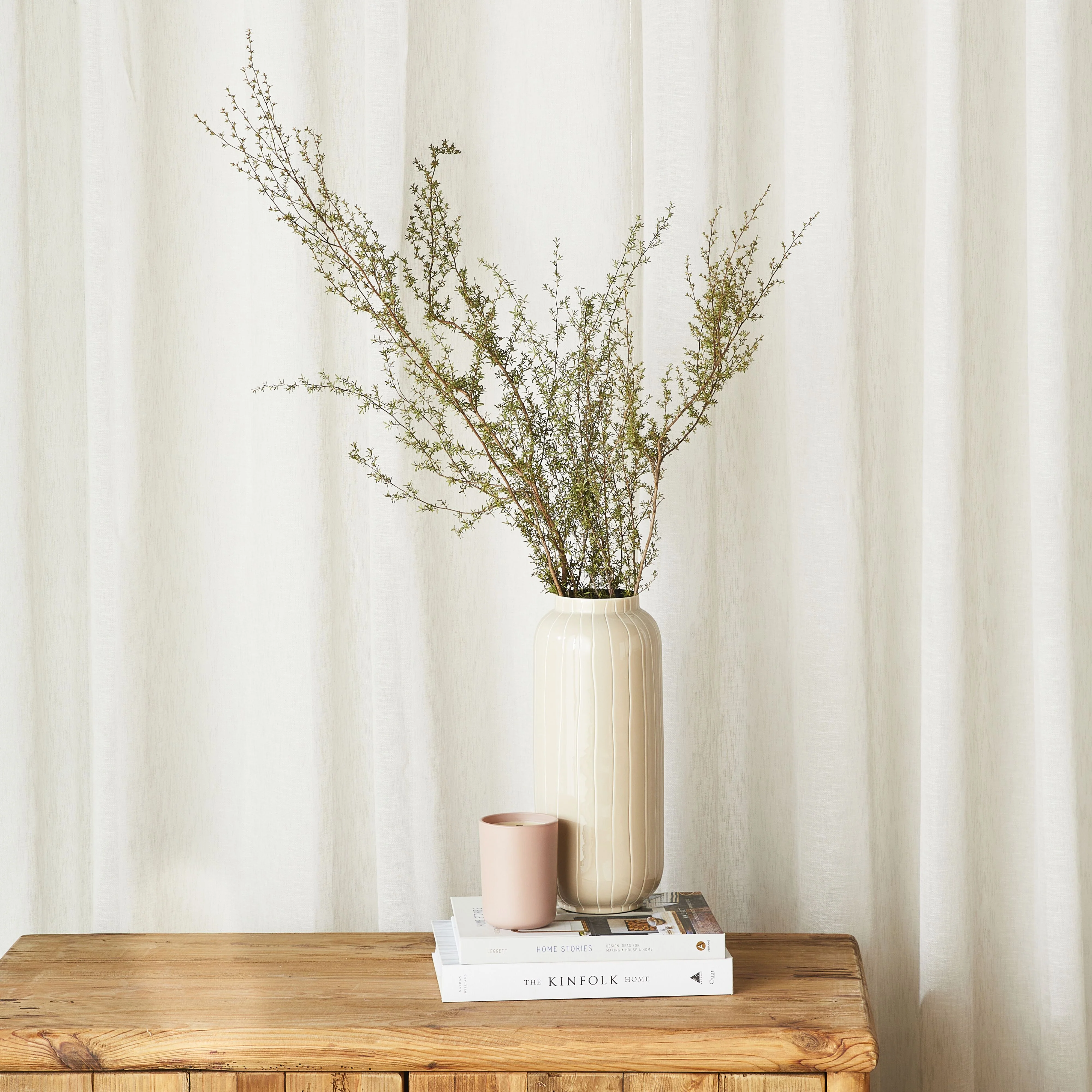 Sarra Vase Taupe 13x13x32cm - Image 5