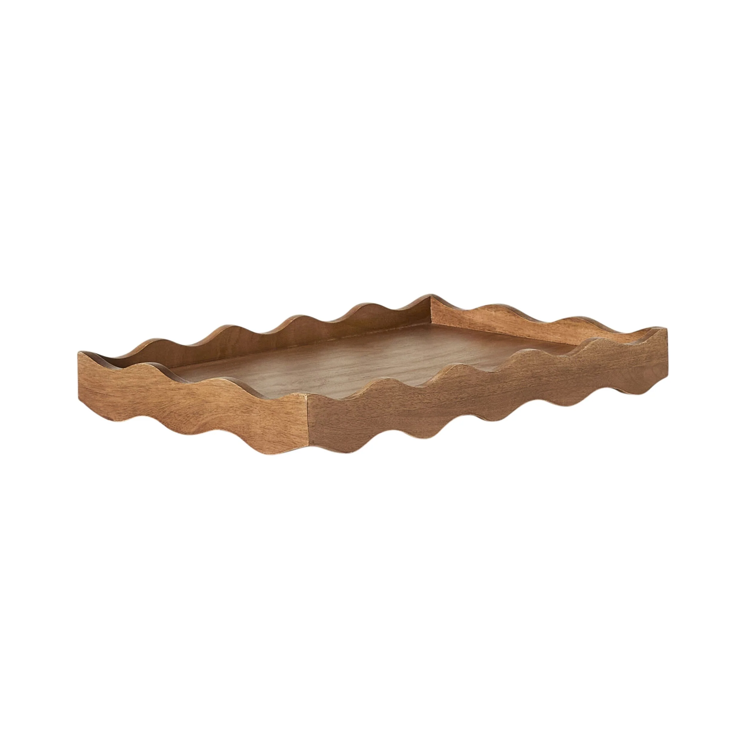 Sati Scalloped Medium Wooden Tray - Image 2