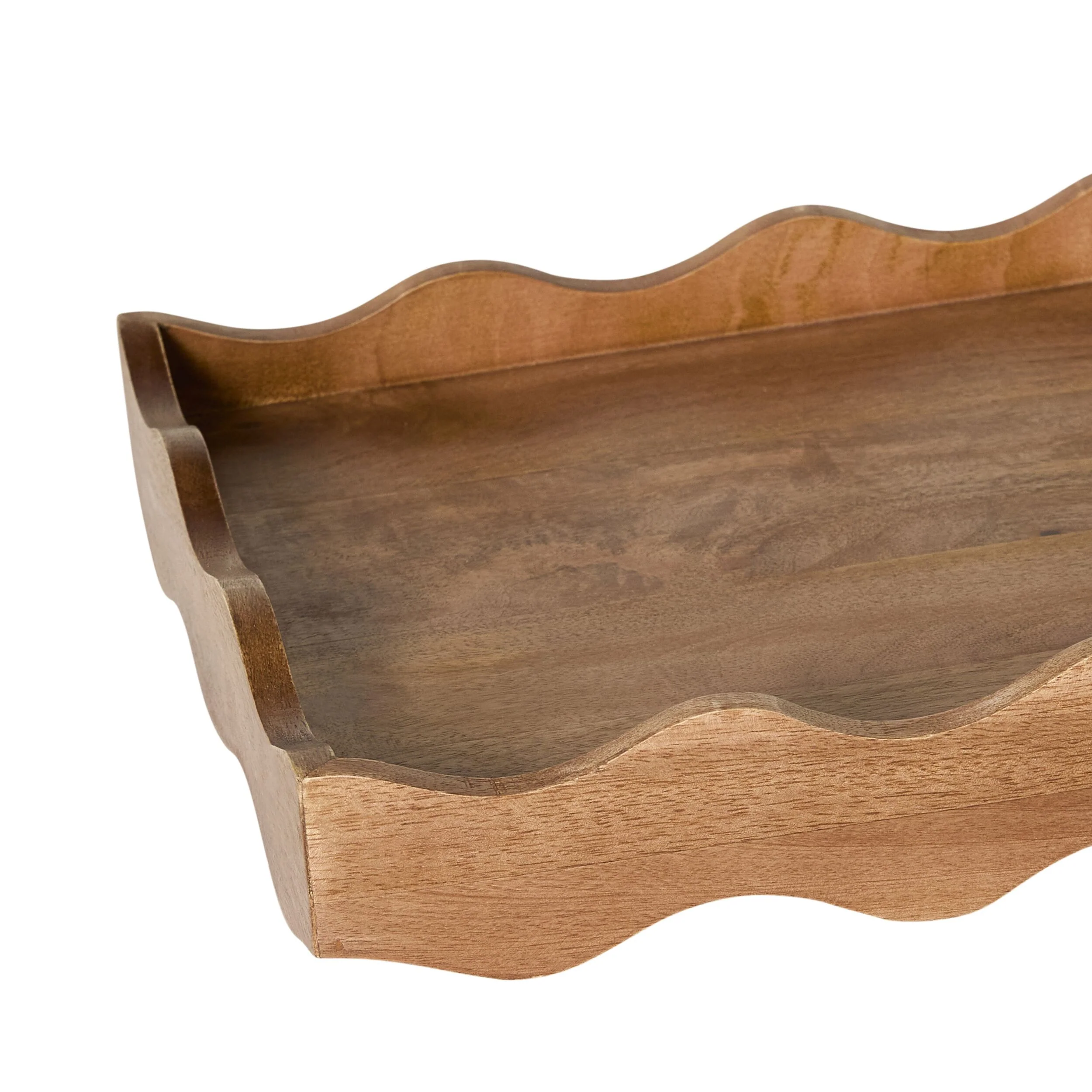 Sati Scalloped Medium Wooden Tray - Image 4