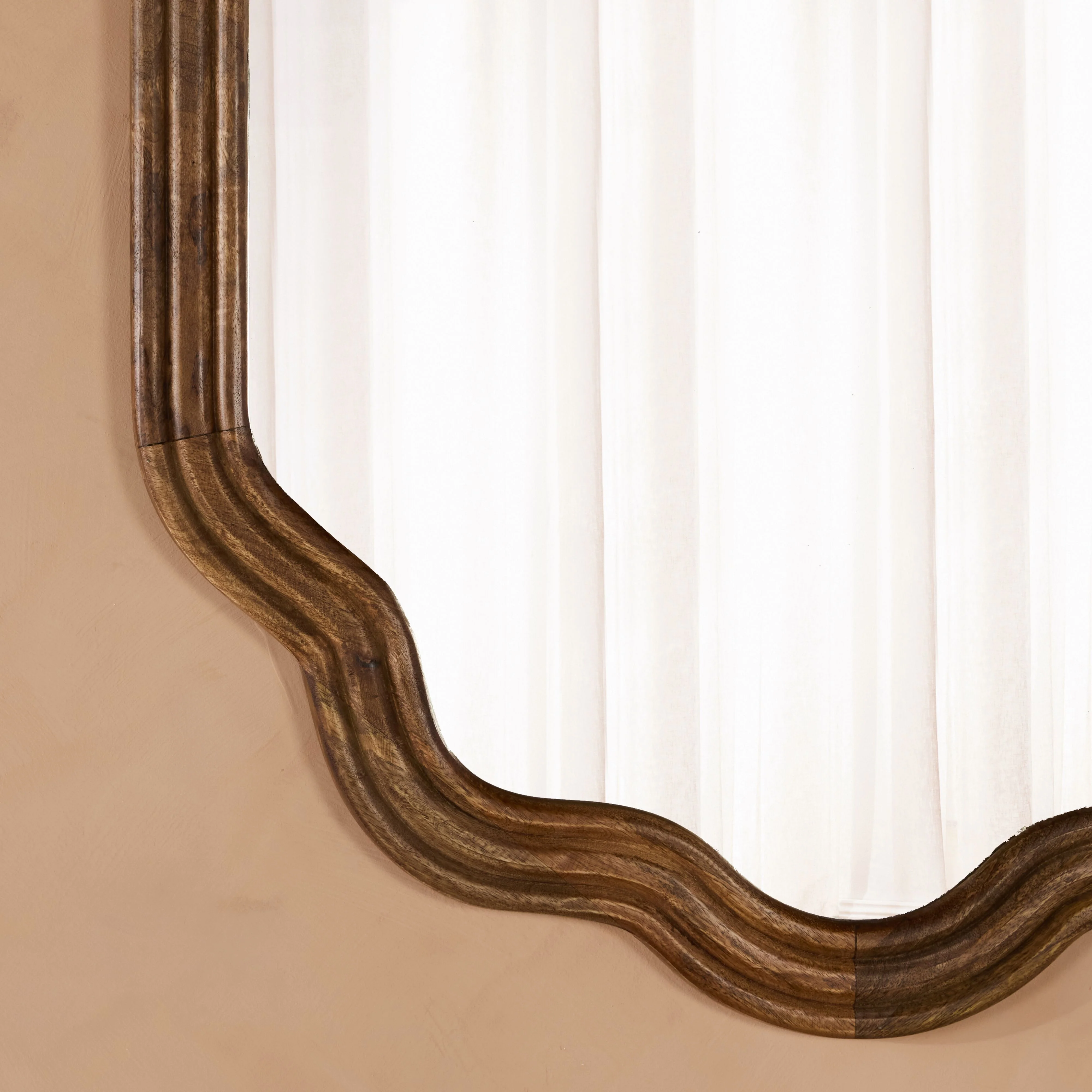 Sati Scalloped Wooden Mirror - Image 2