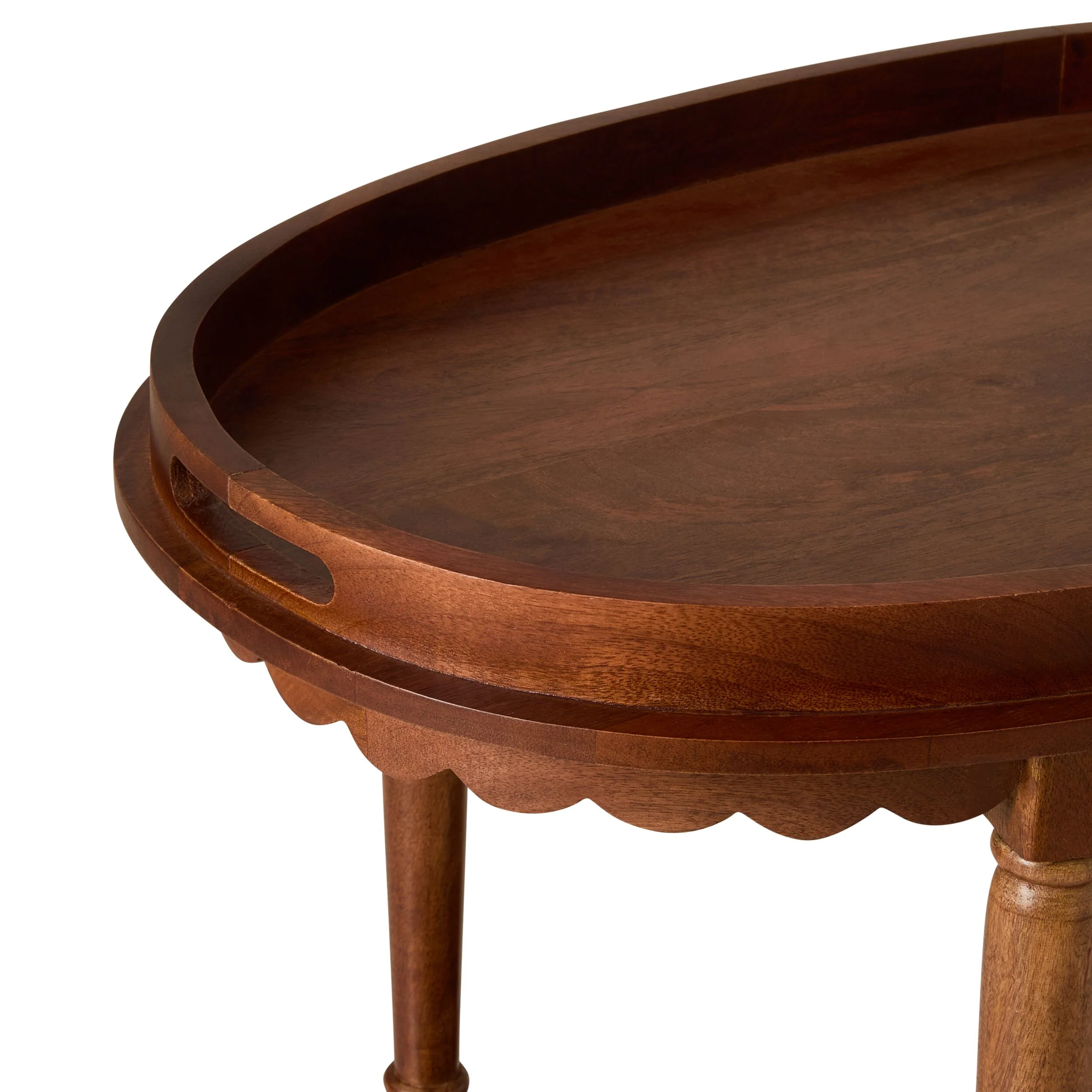 Sati Scalloped Wooden Trolley - Image 4