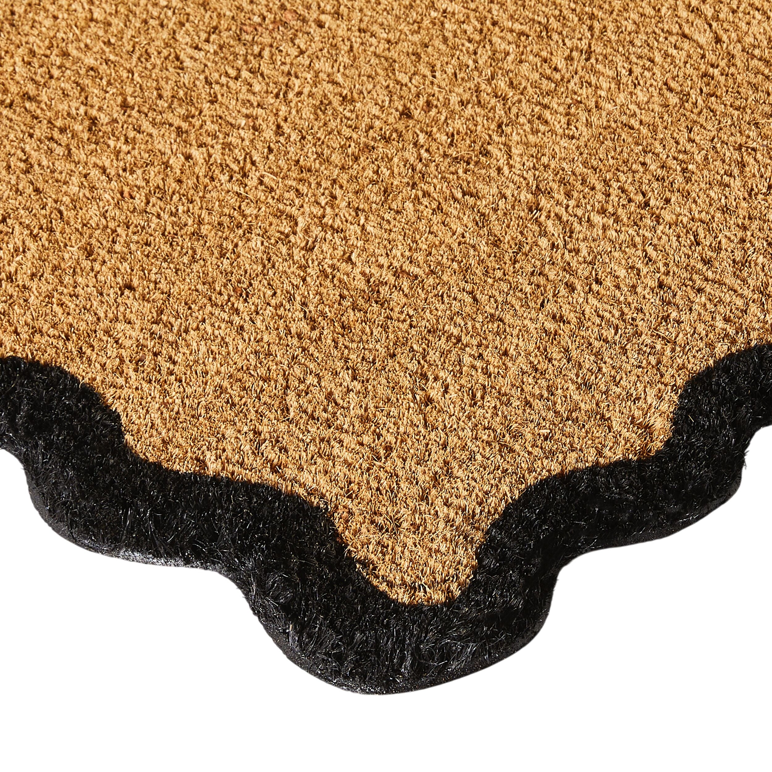 Scalloped Coir Doormat 75x45cm - Image 2