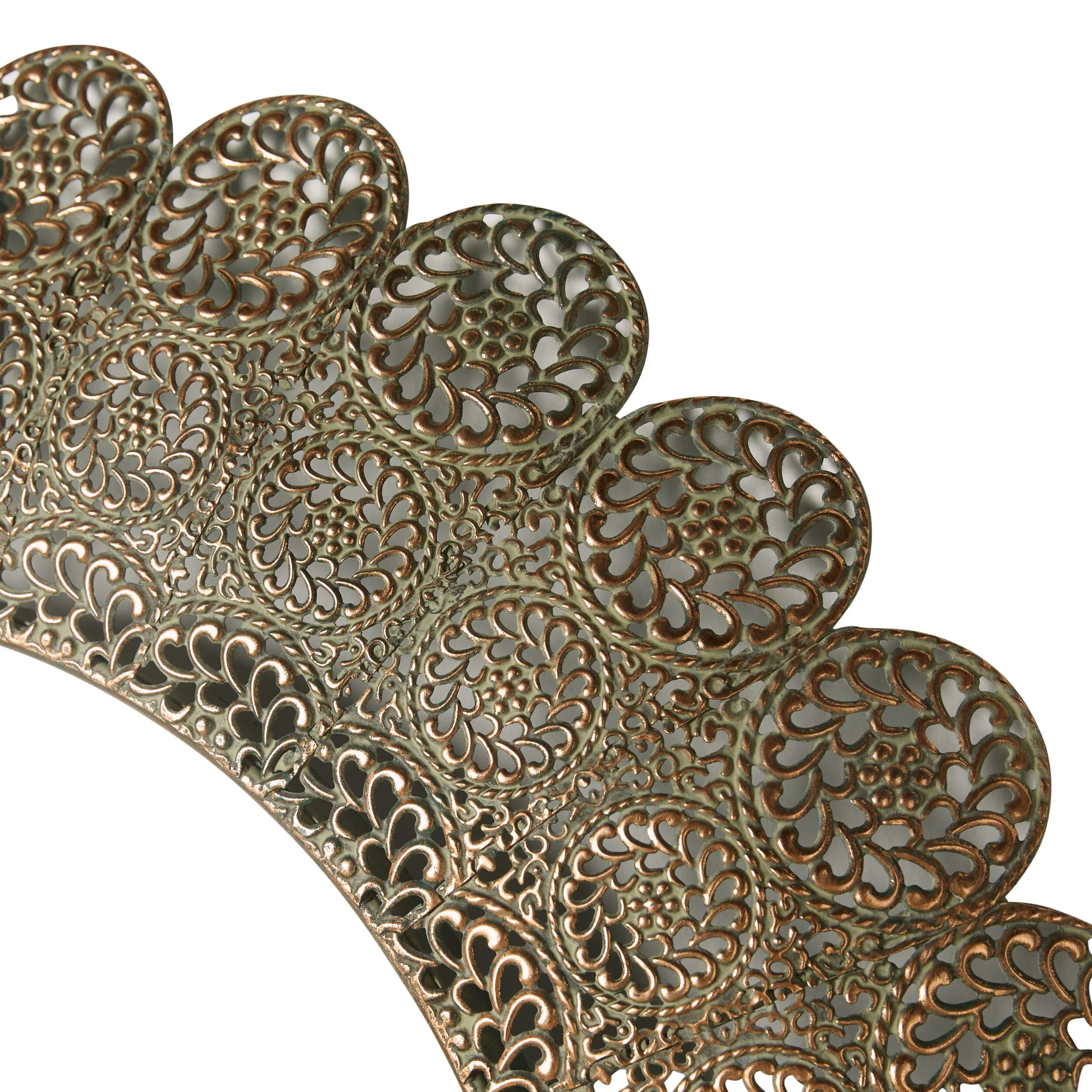 Scalloped Round Metal Mirror 78.5cm - Image 2