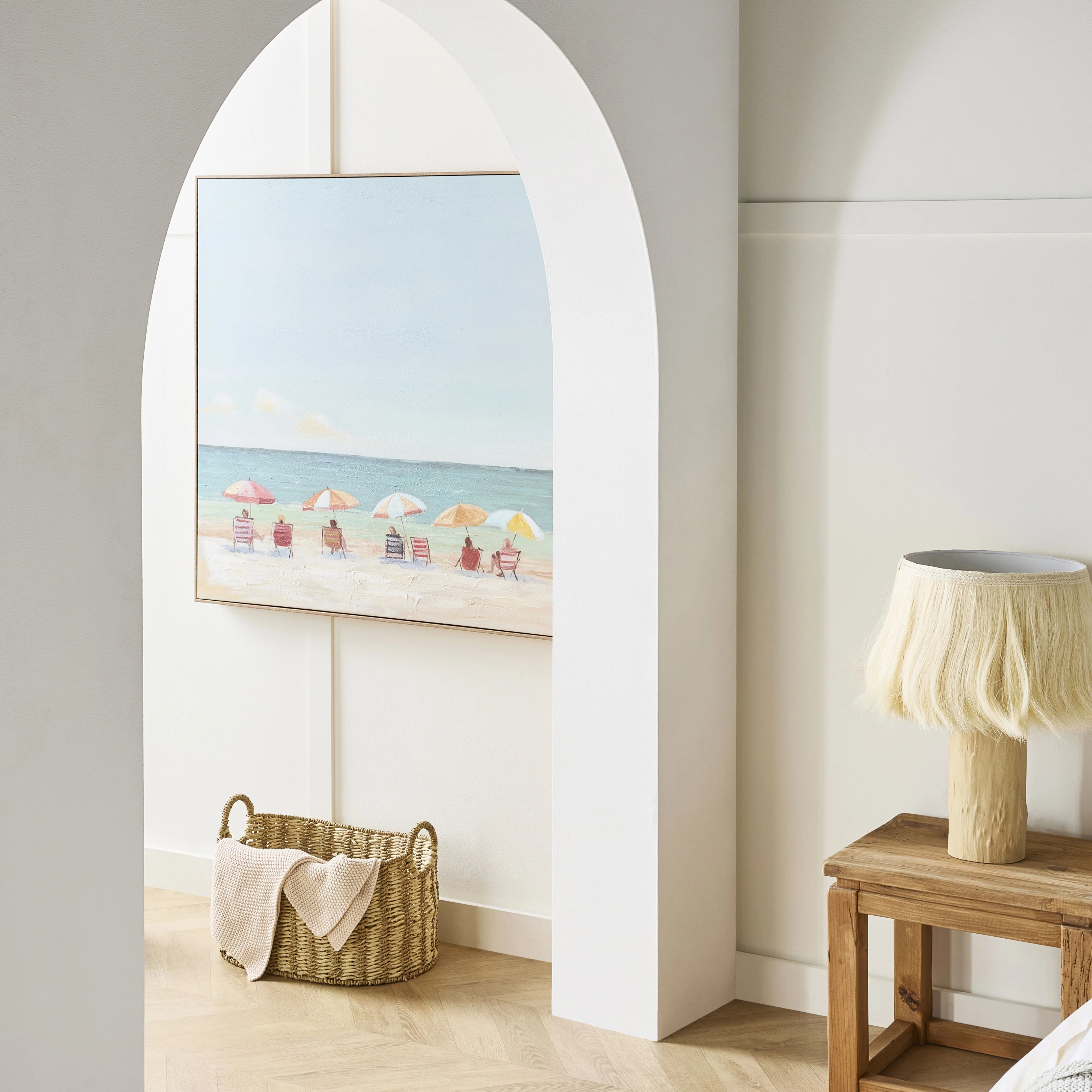 Scorching Afternoon Framed Canvas Print 100x100cm - Image 4