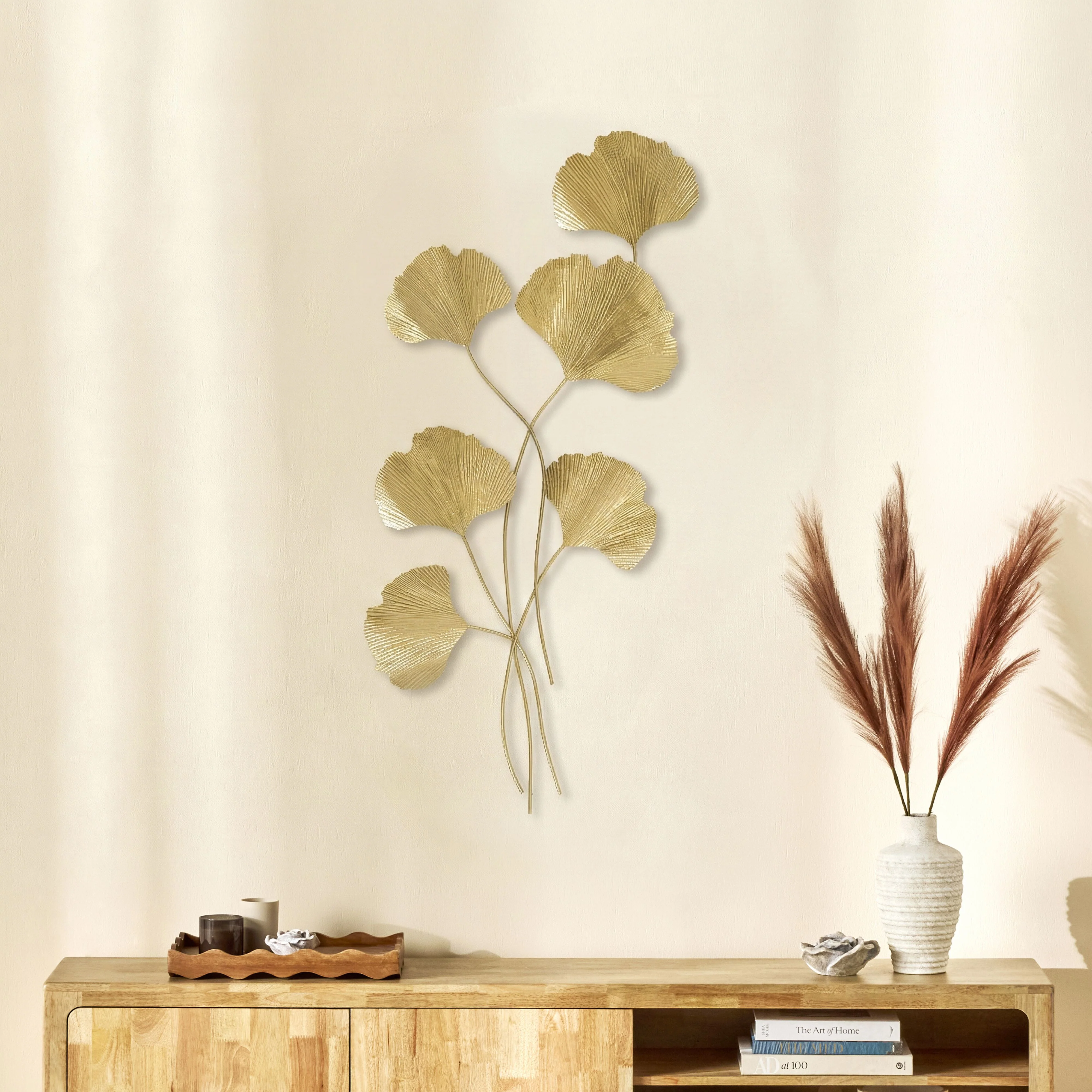 Secret Garden Brass Ginko Wall Hanging - Image 5
