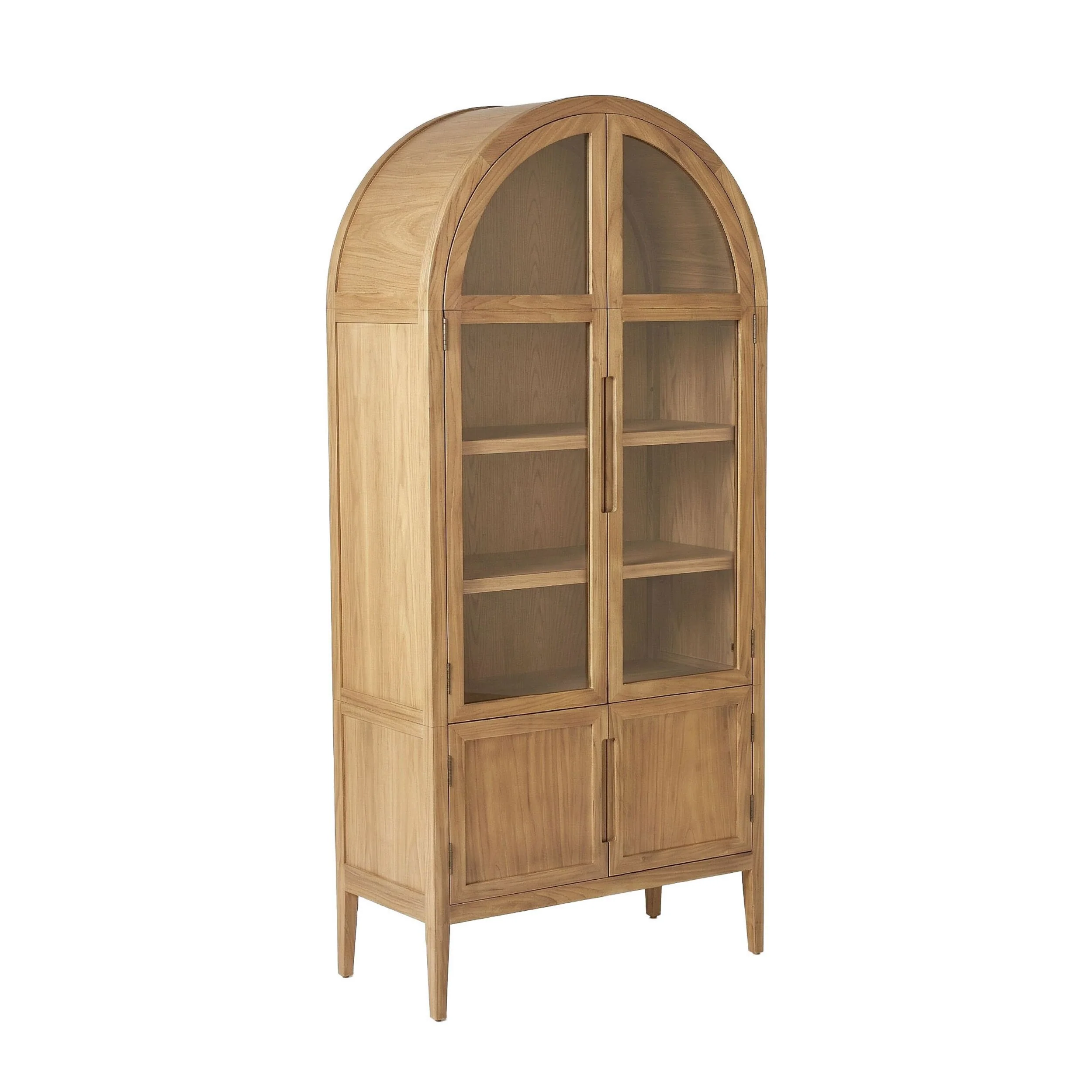 Serene Curved Display Cabinet Natural - Image 2