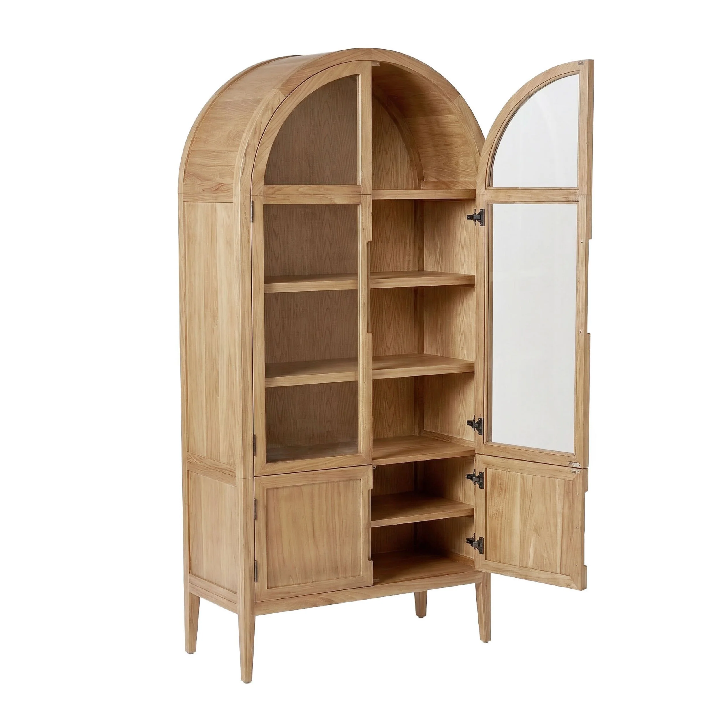Serene Curved Display Cabinet Natural - Image 3