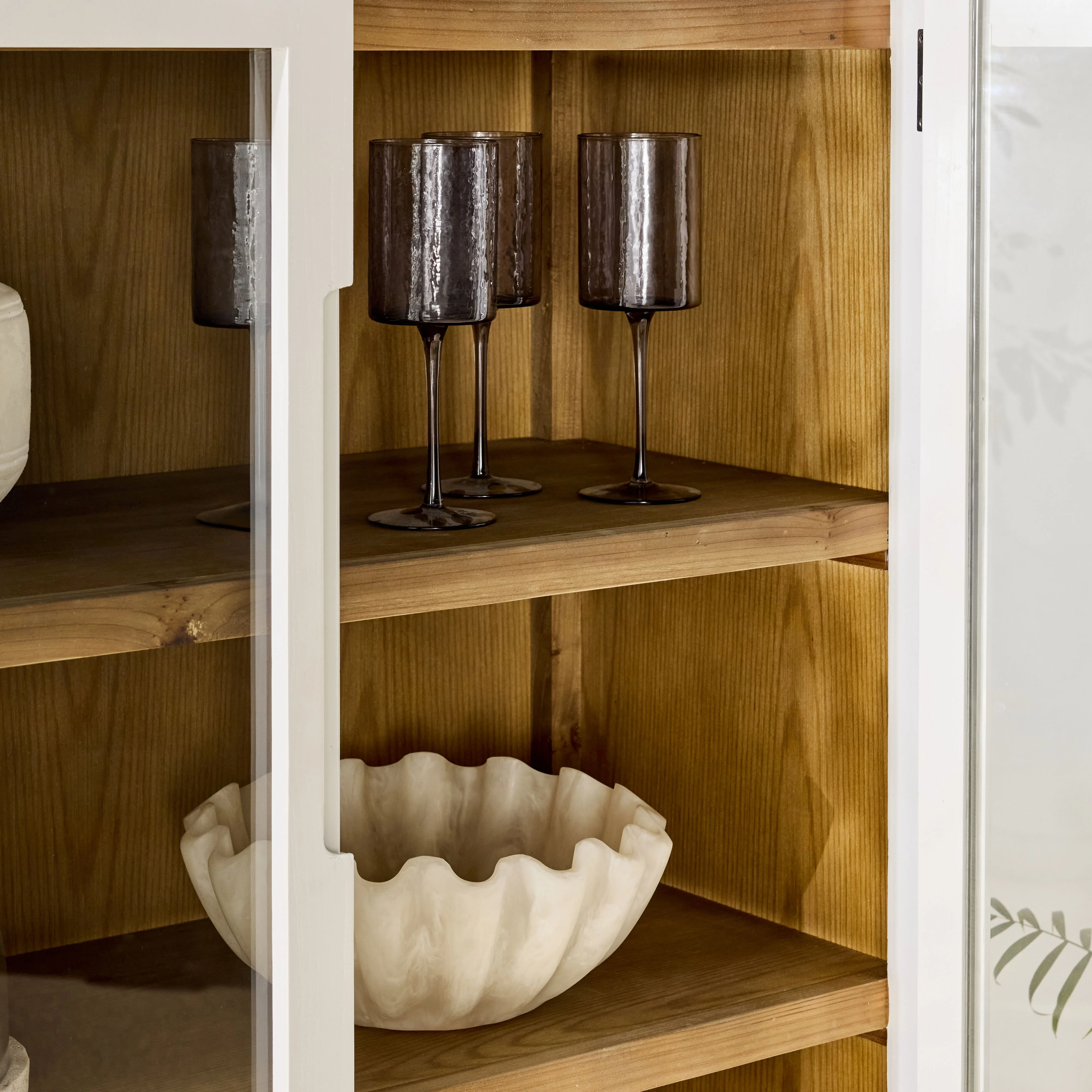 Serene Curved Display Cabinet White - Image 12