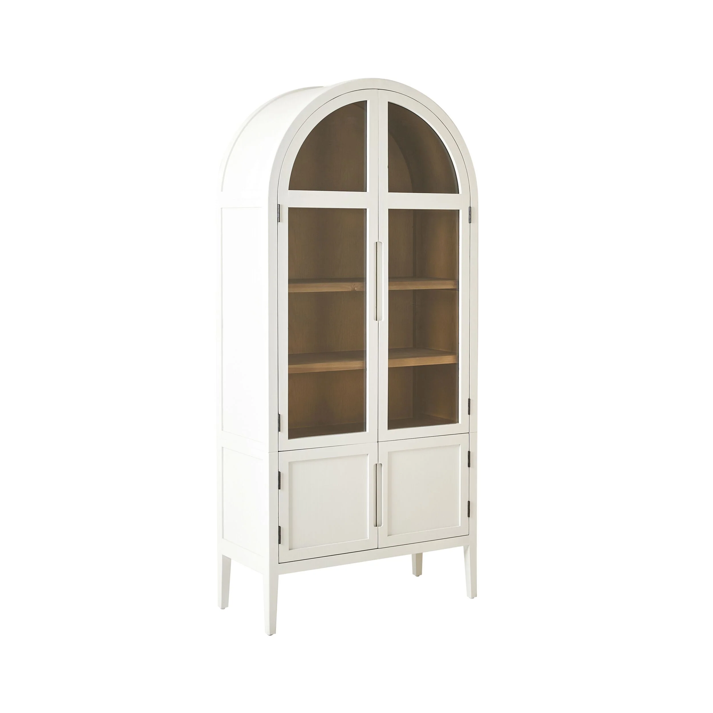 Serene Curved Display Cabinet White - Image 2