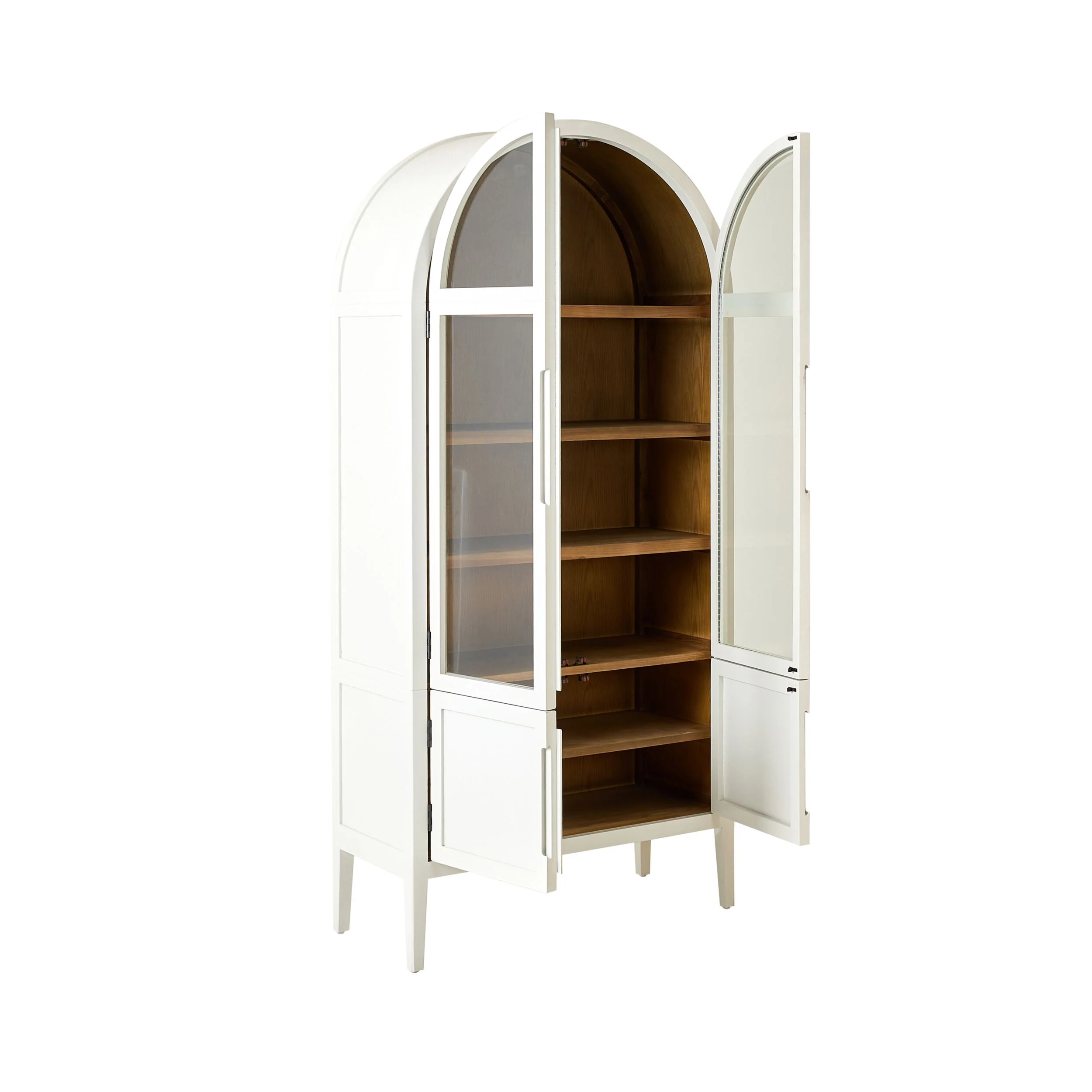 Serene Curved Display Cabinet White - Image 3
