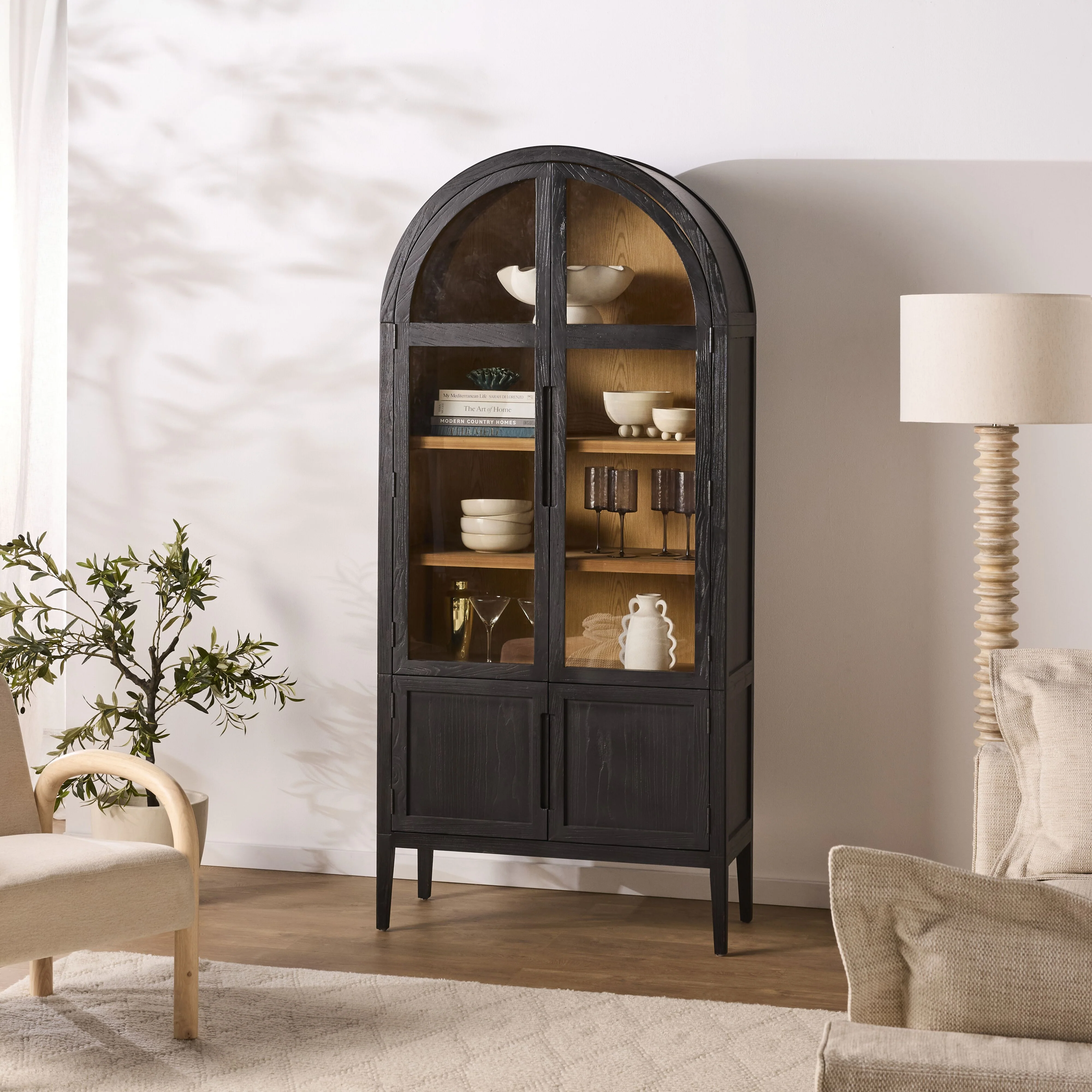 Serene Curved Two Door Display Cabinet - Image 9
