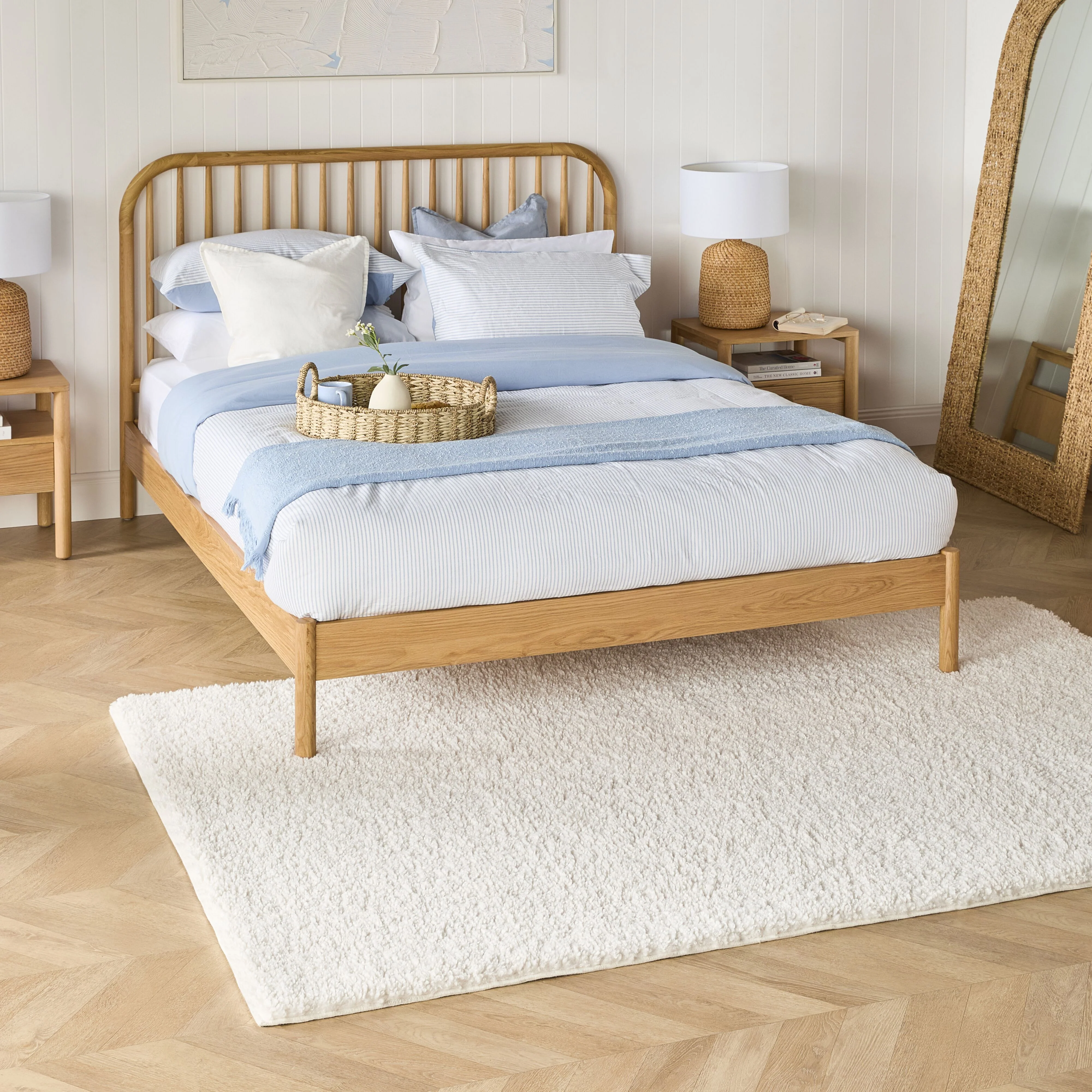 Shaggy Loop Pile Rug Ivory 150x240cm - Image 4