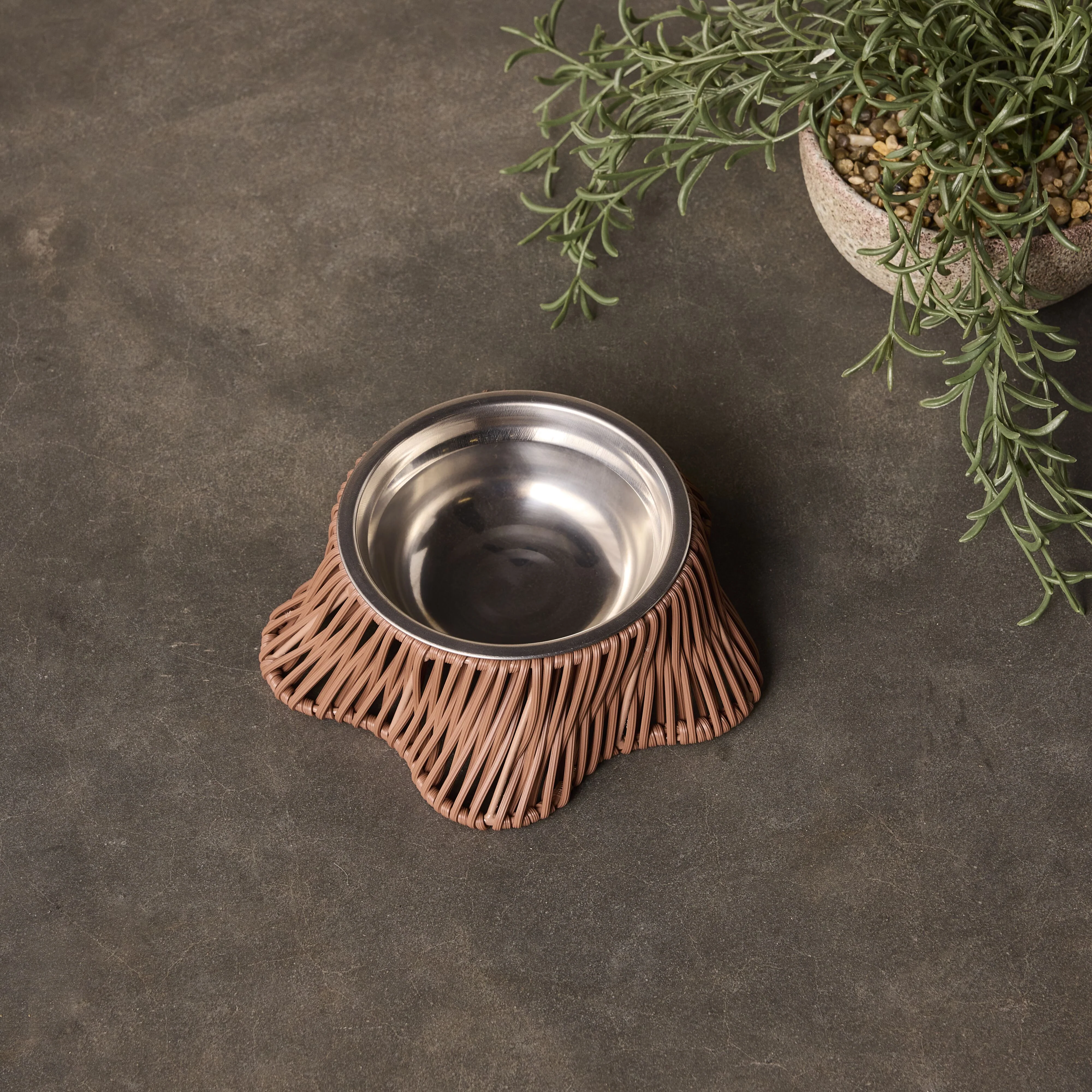 Sidney Woven Pet Bowl Clay - Image 5
