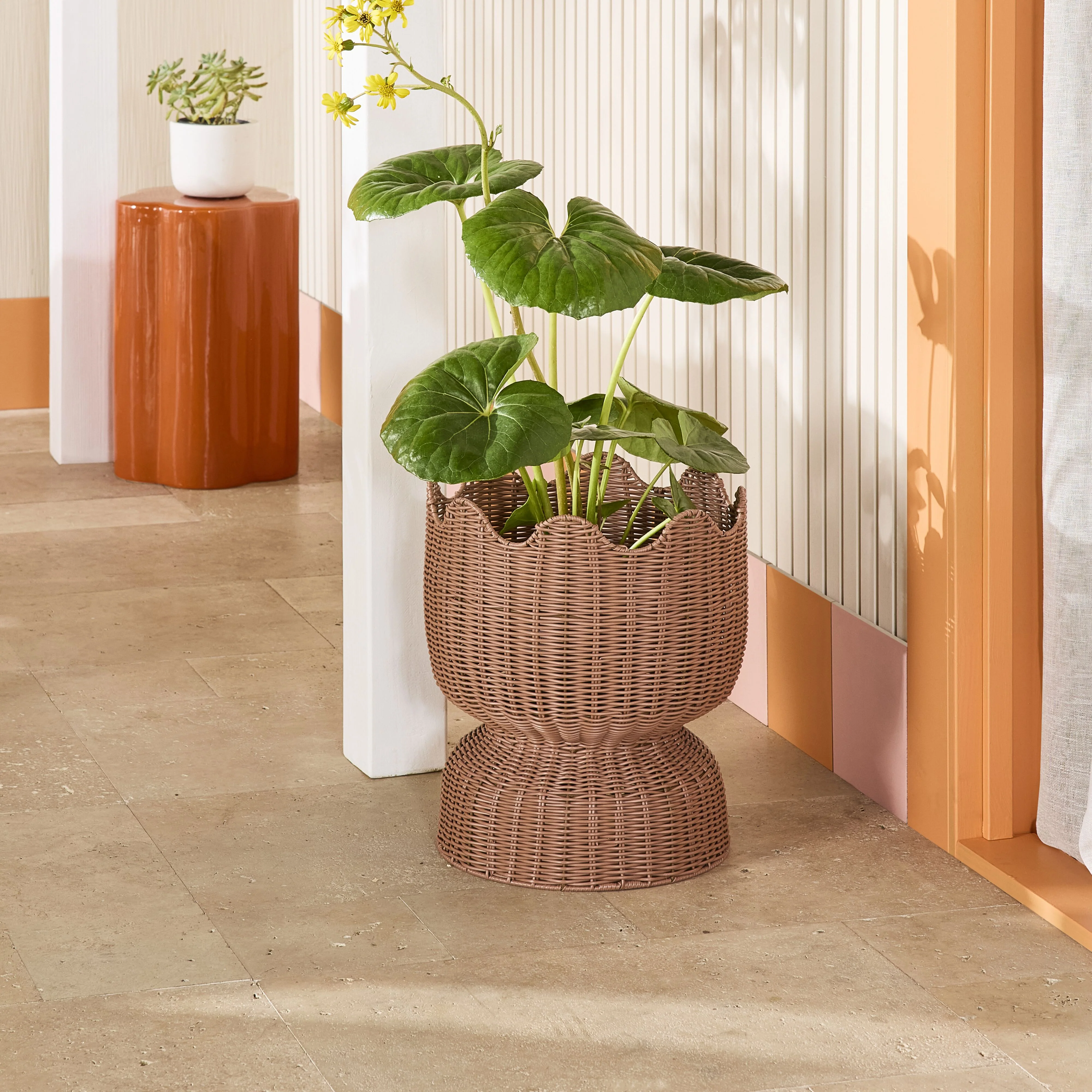 Sidney Woven Planter Large Clay - Image 6