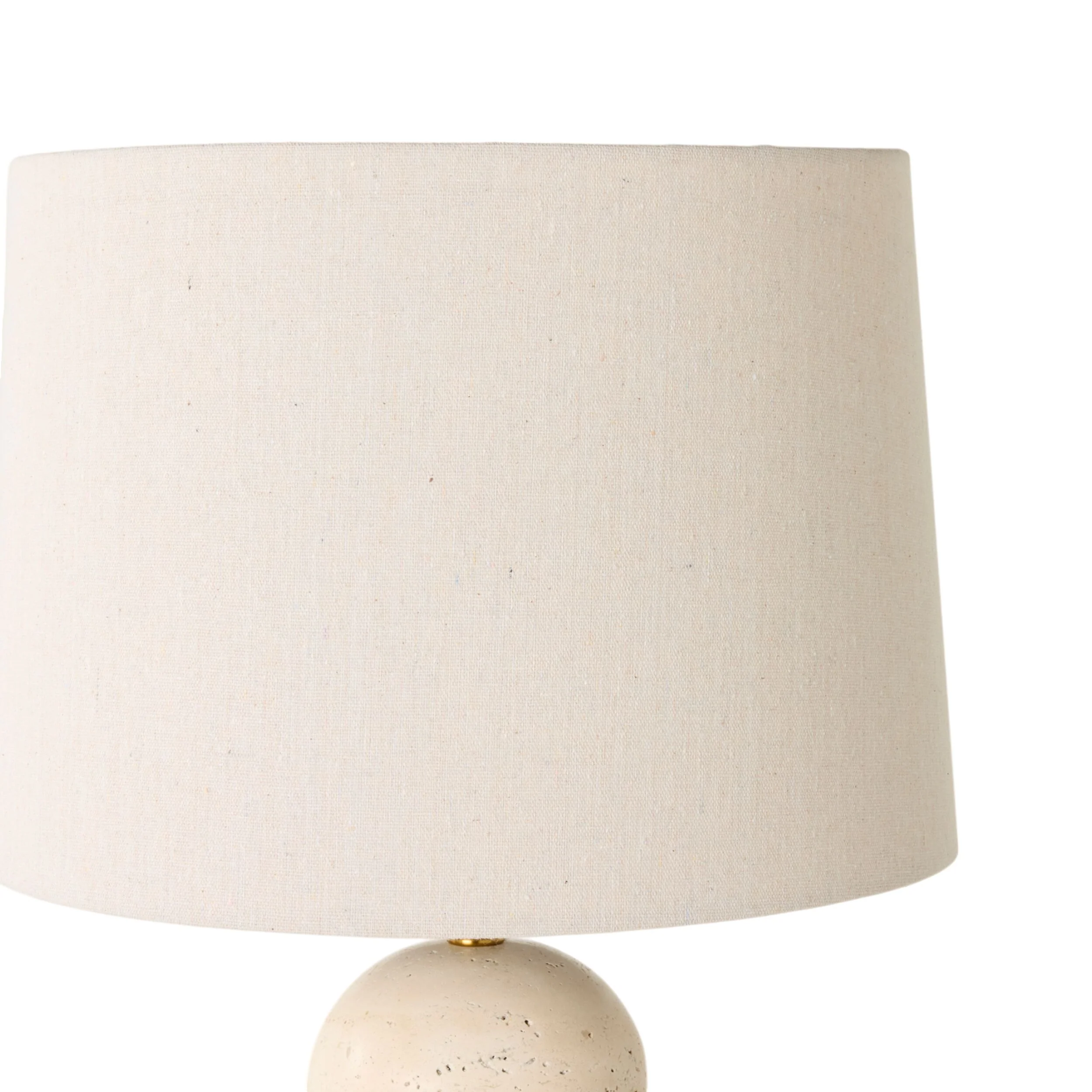 Siena Round Travertine Table Lamp 61cm - Image 2