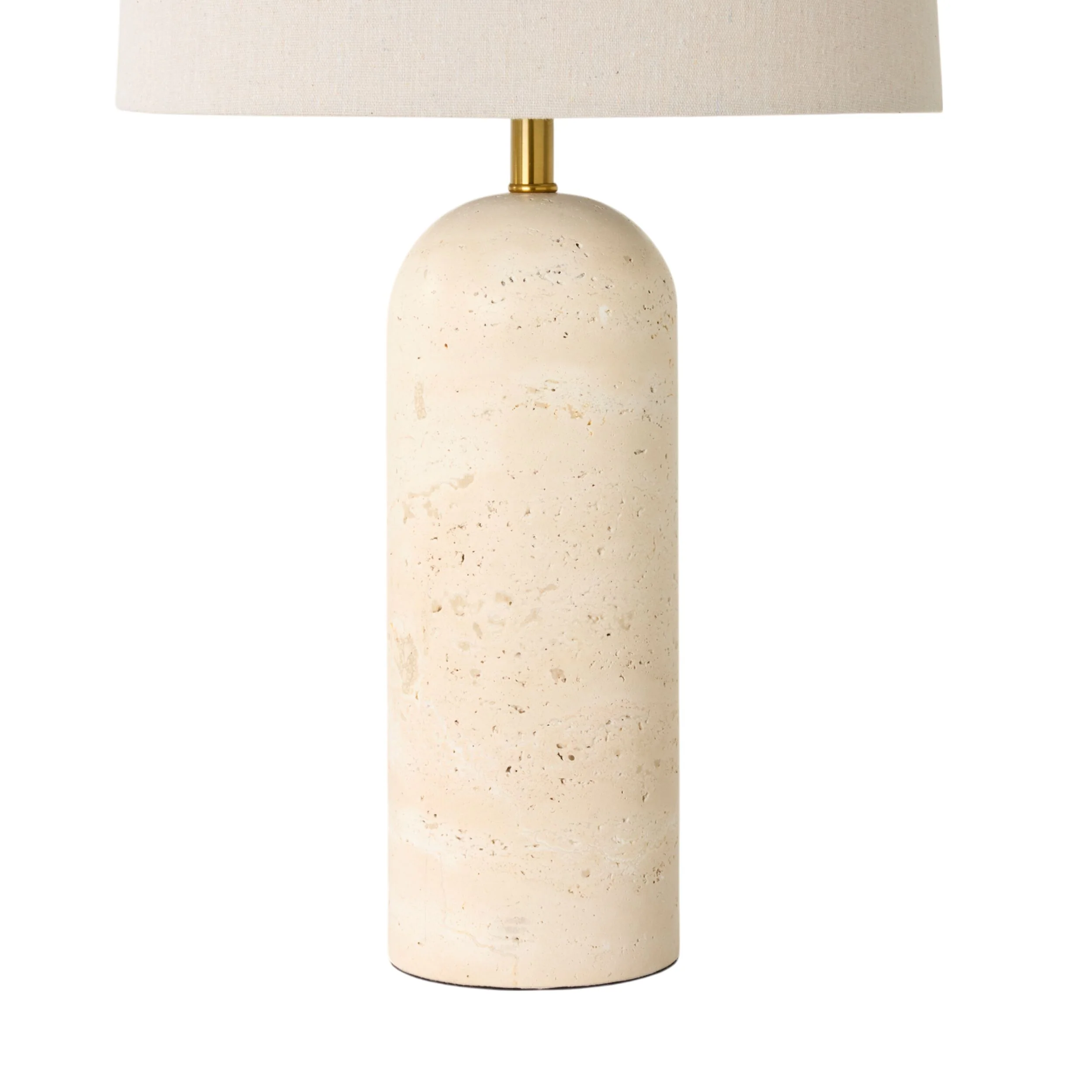 Siena Round Travertine Table Lamp 61cm - Image 3