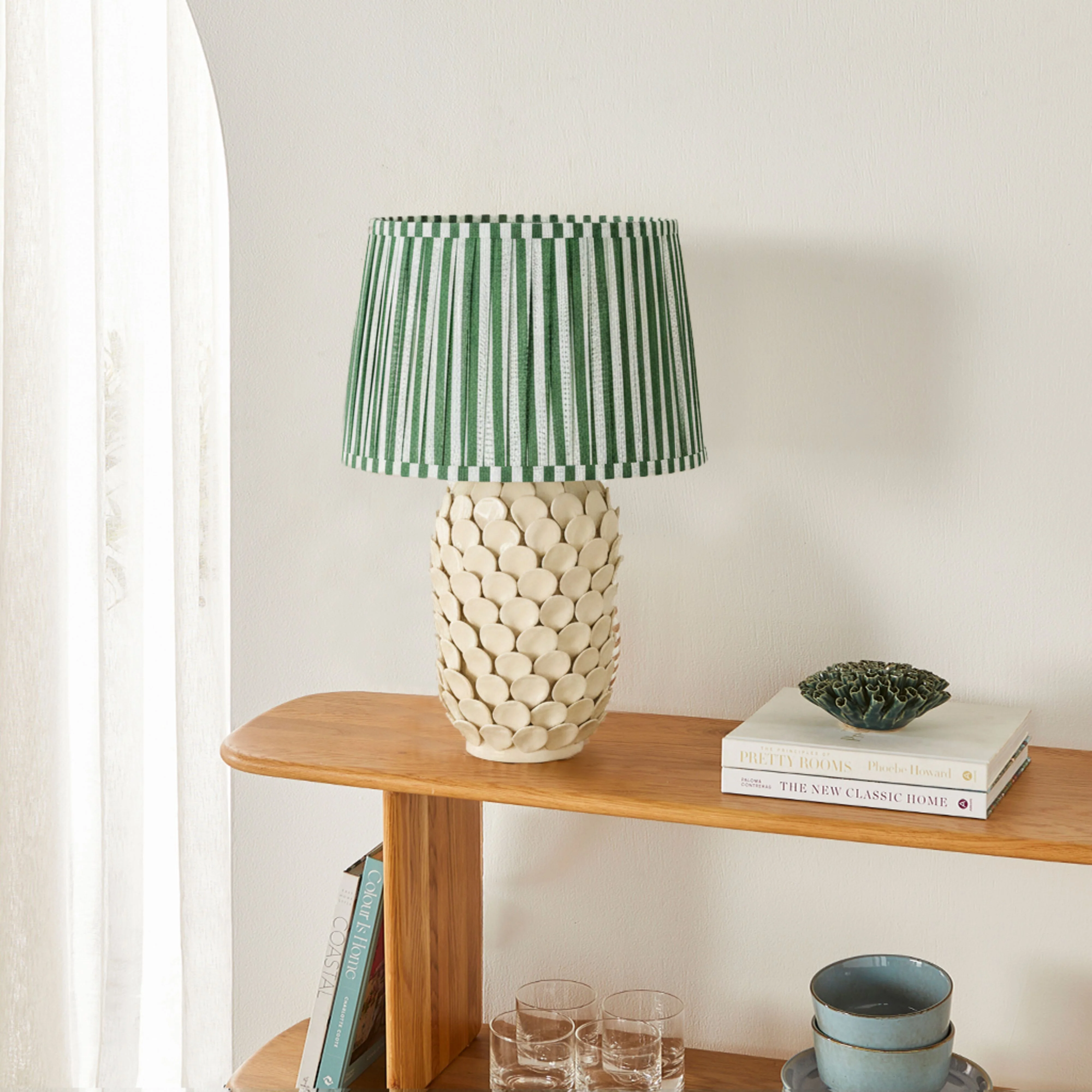 Sirena Ceramic Table Lamp Ivory 54cm - Image 4