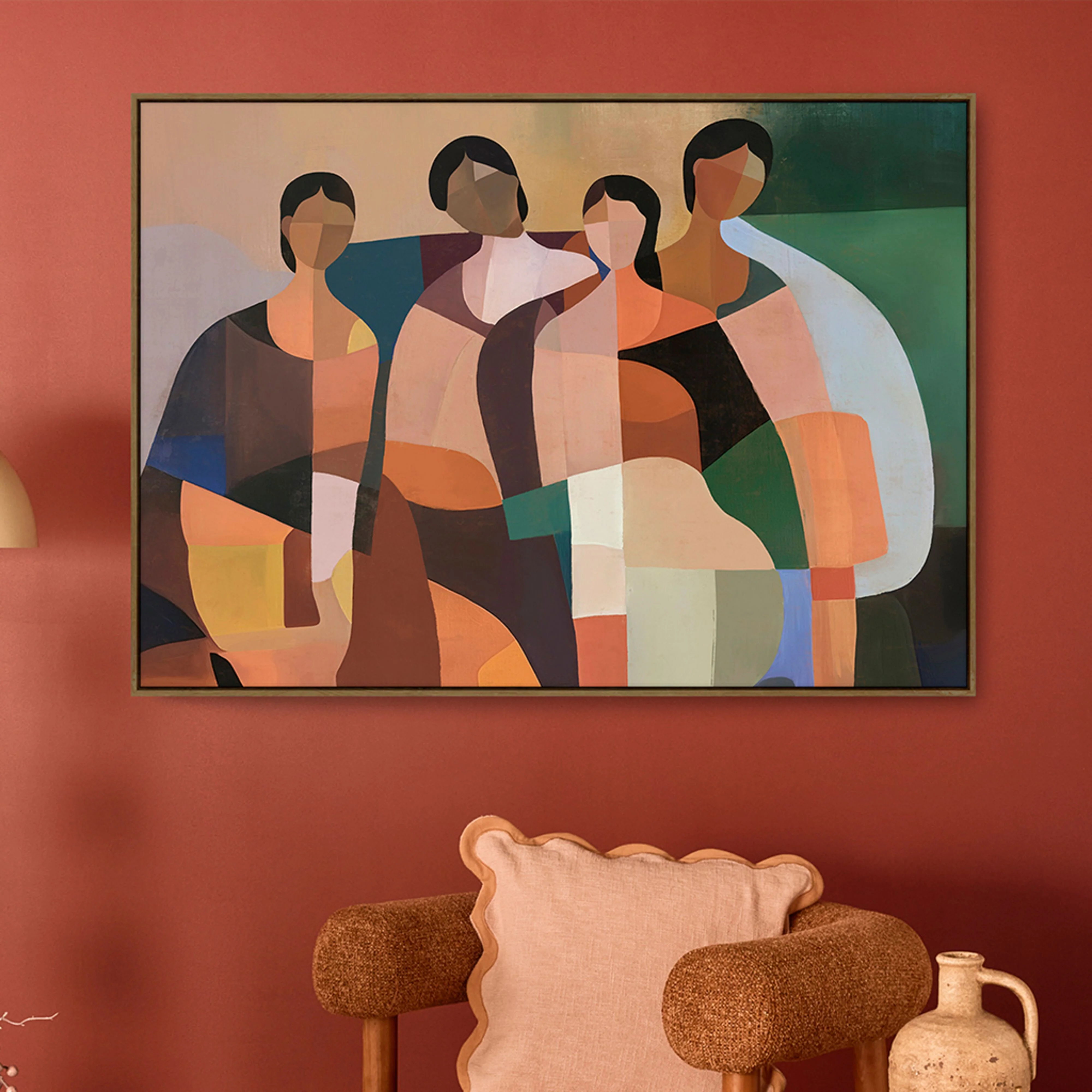 Sisterhood Framed Textured Print 120x90cm - Image 2