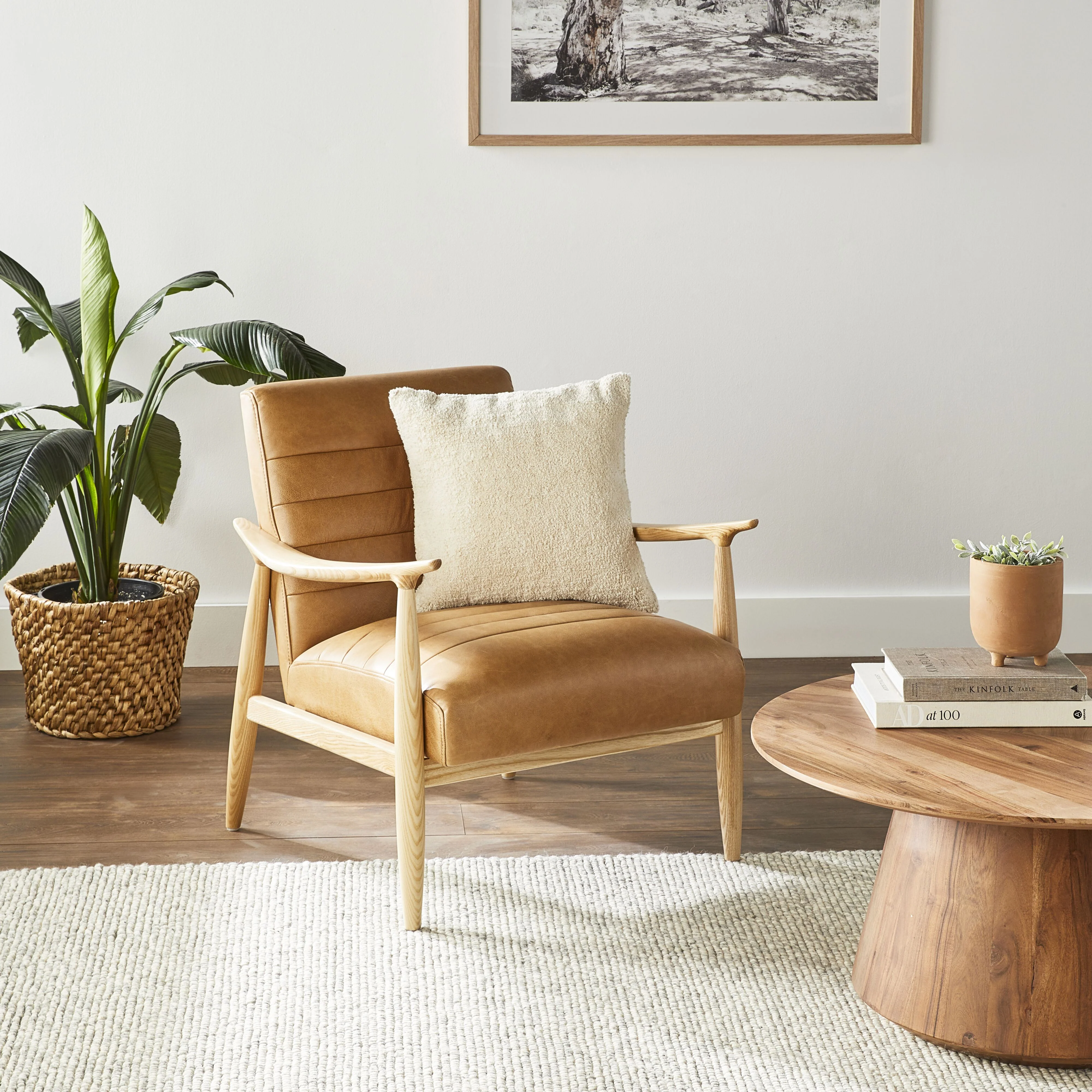 Sloan Leather Occasional Chair Dakota Vintage Brown - Image 6