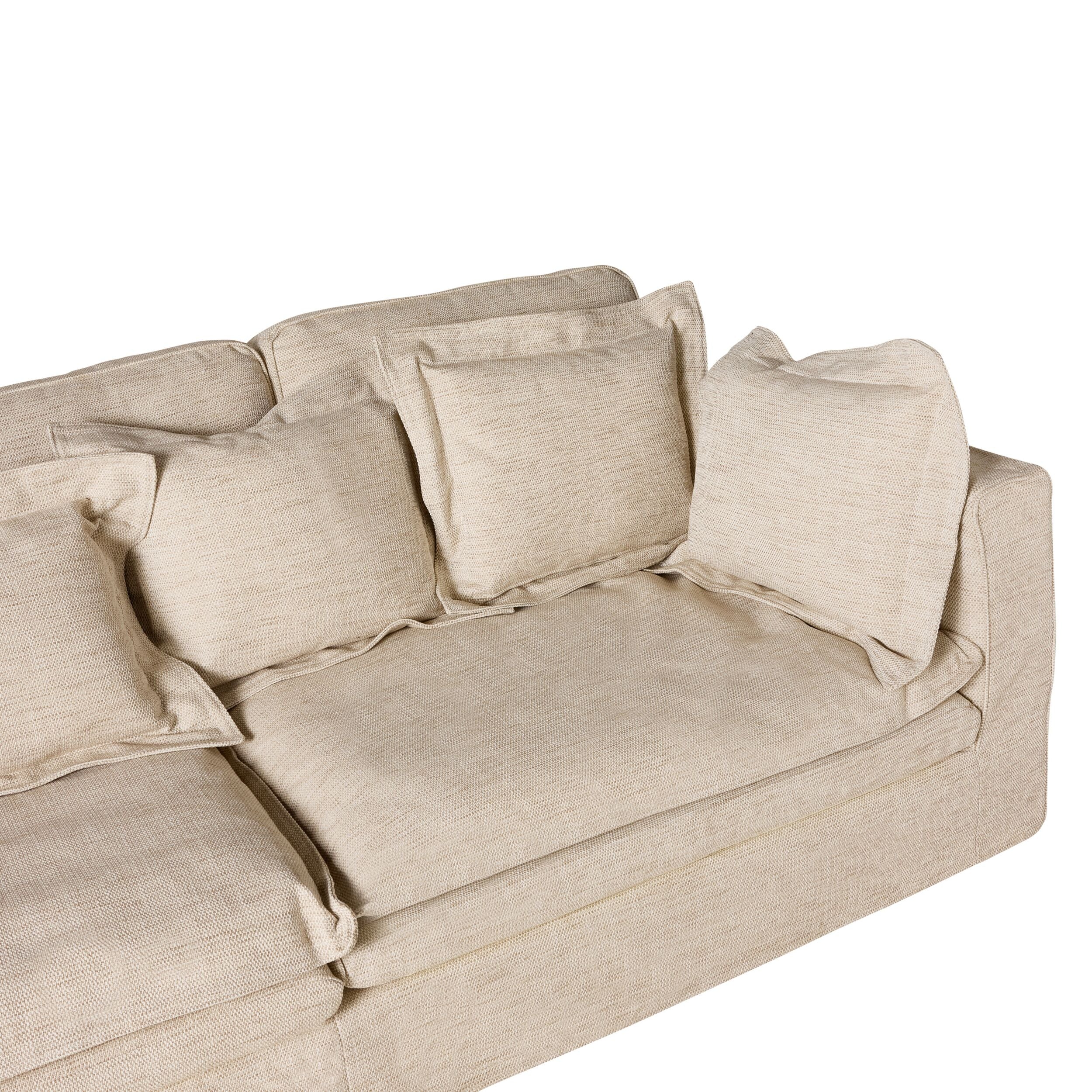 Slouch 3 Seater Sofa Natural Weave - Image 5