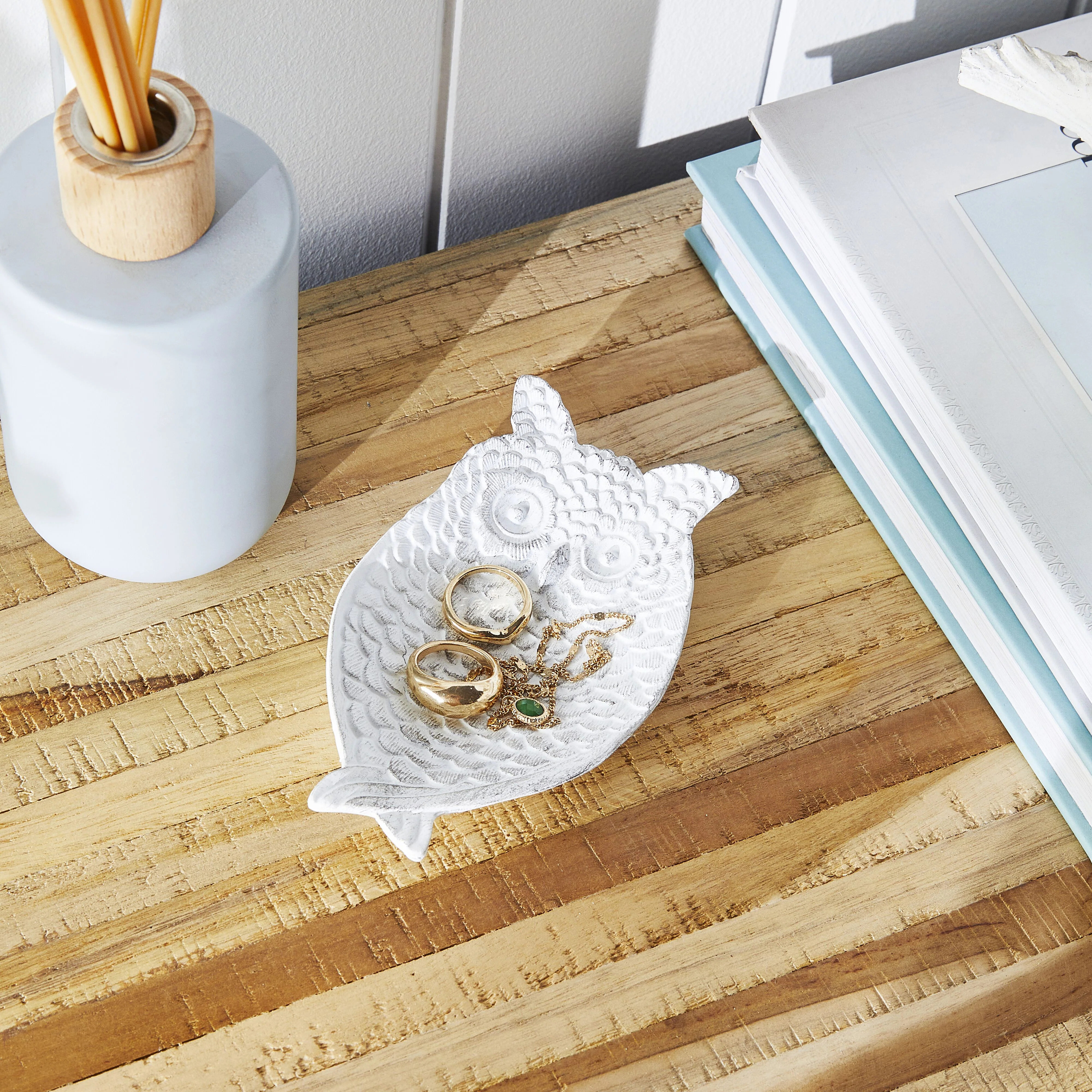 Snowy Owl Trinket Dish 13.6x8x2cm - Image 3
