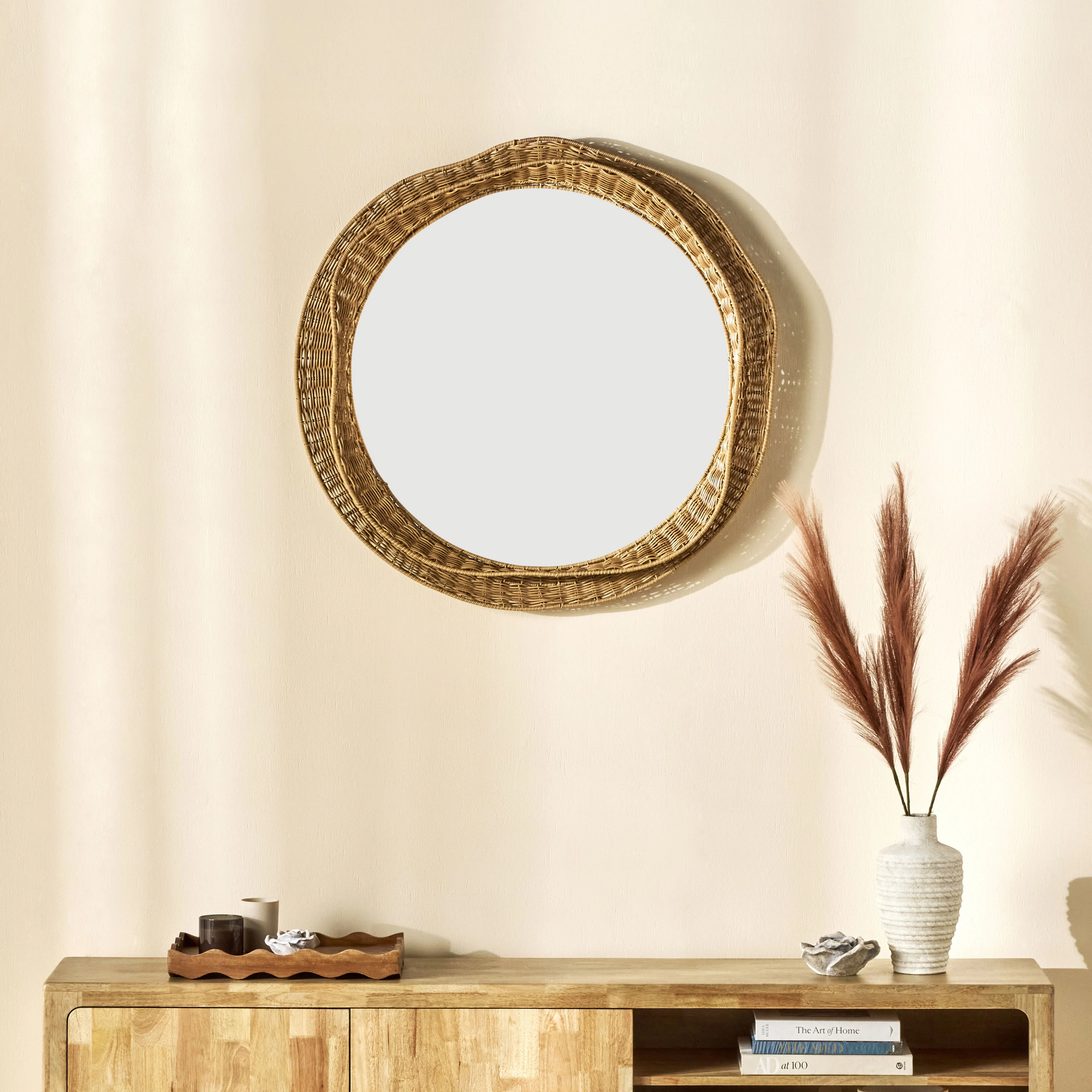Solene Woven Layered Frame Mirror 100cm - Image 3