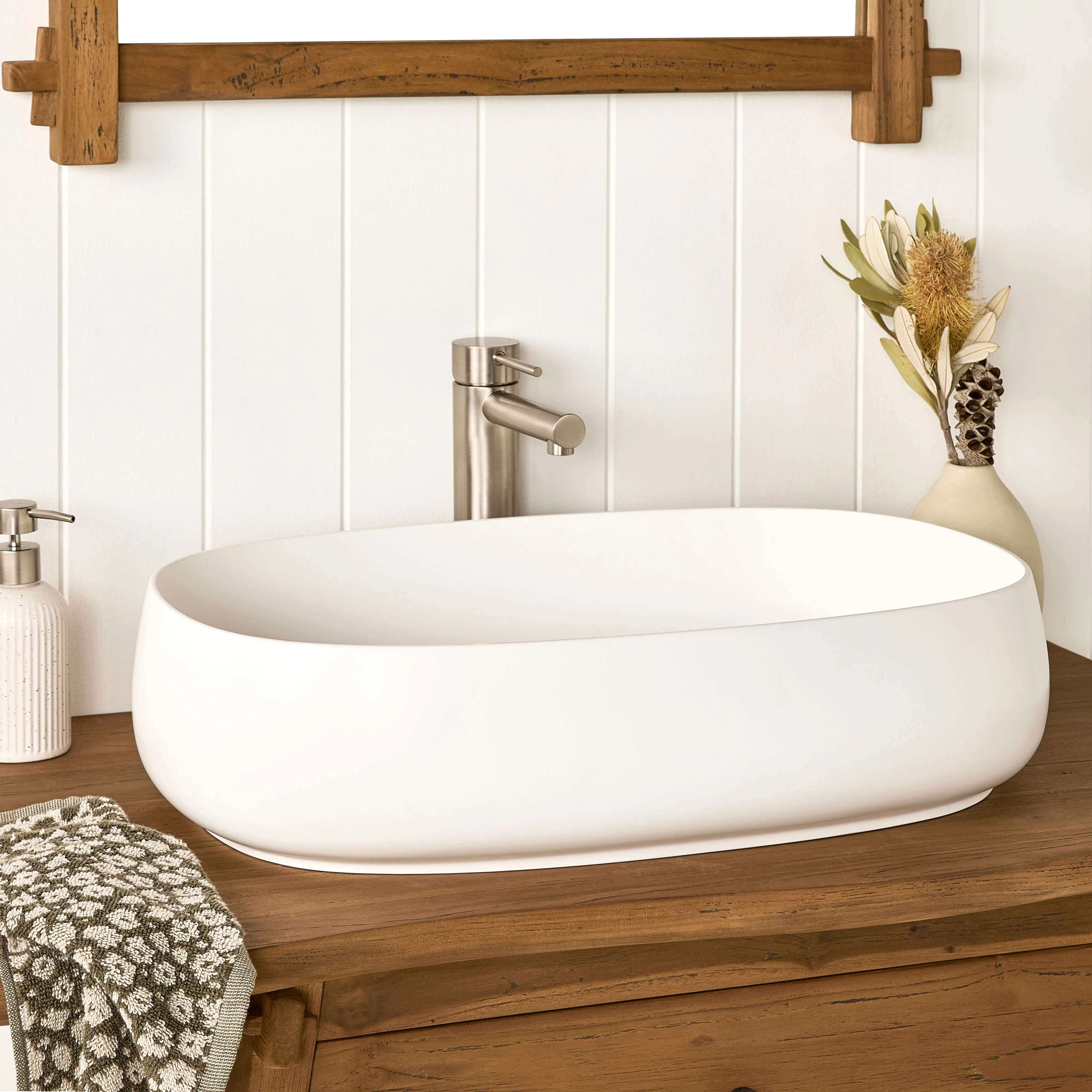Solid Surface Oval Basin 560X360X140mm - Image 7