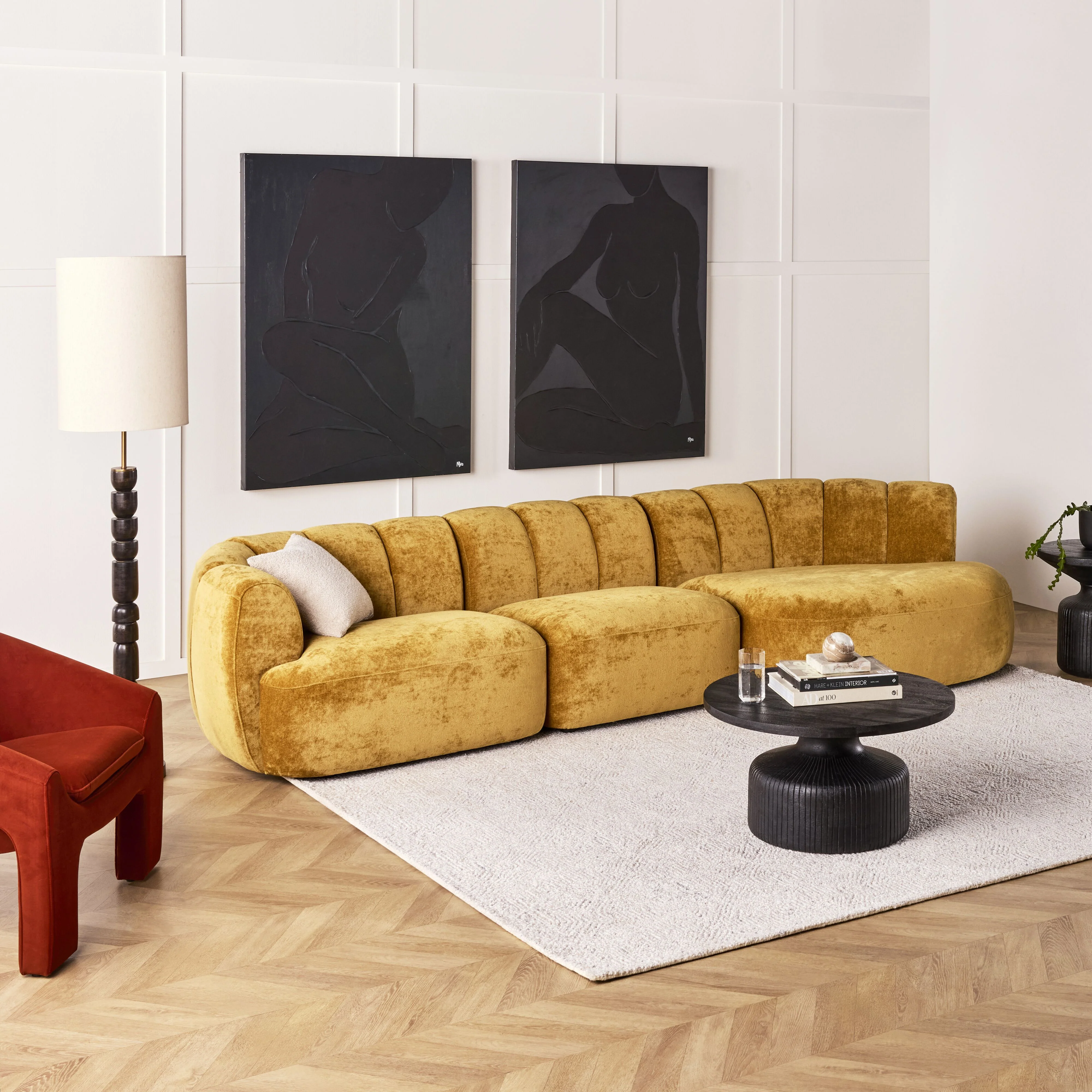 Solstice 3 Seater Sofa Honey Gold - Image 8