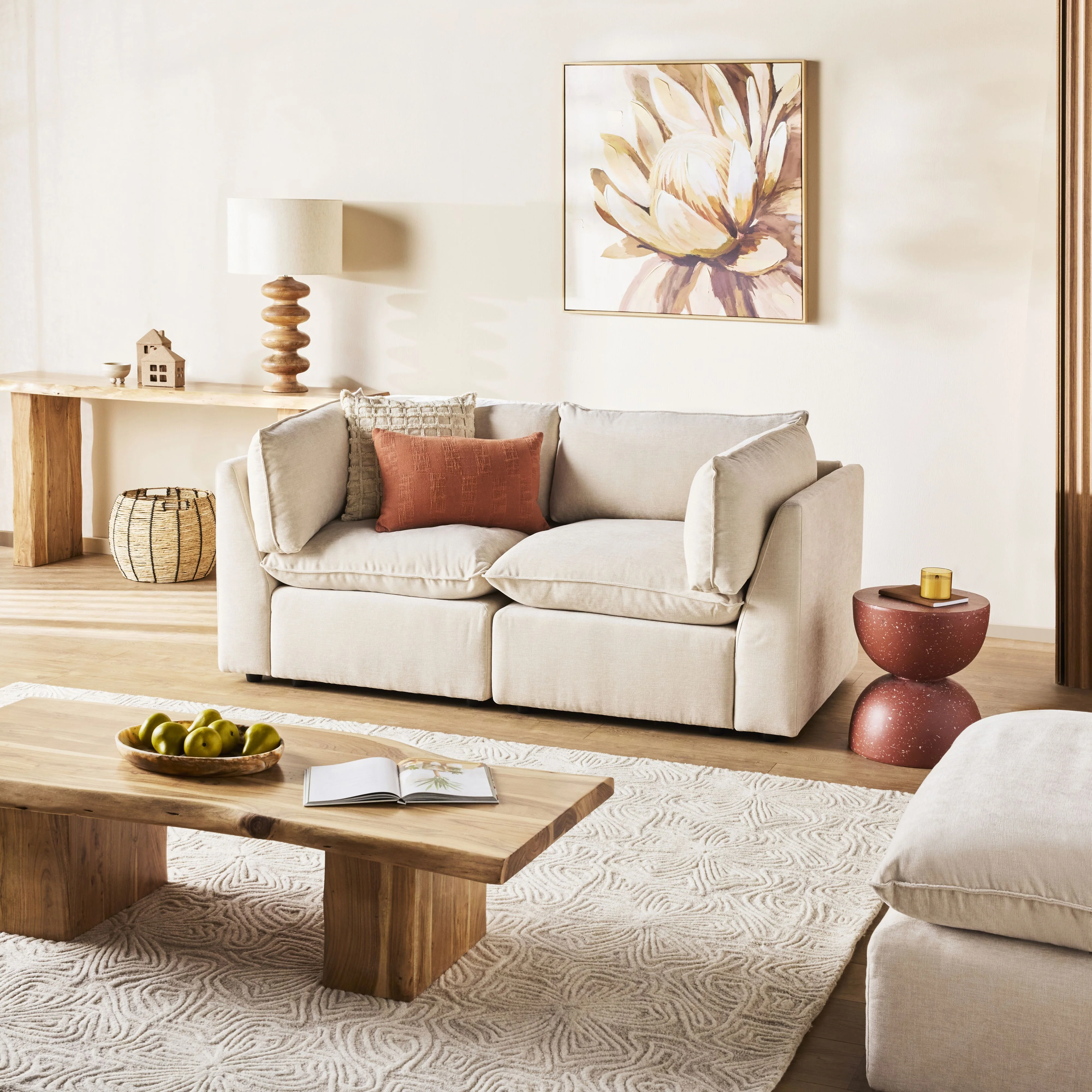 Sora 2 Seater Sofa Ivory - Image 7